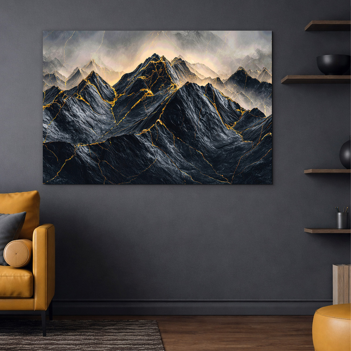 Luxury painting - Mountains of gold