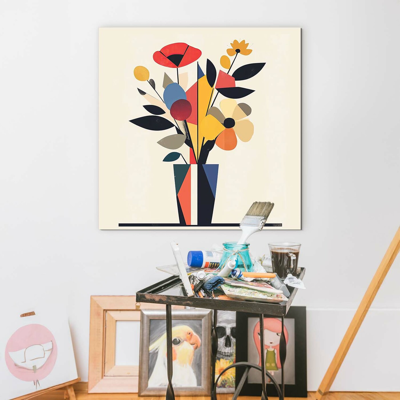 Wall Art of Abstract - Geometric Flowers
