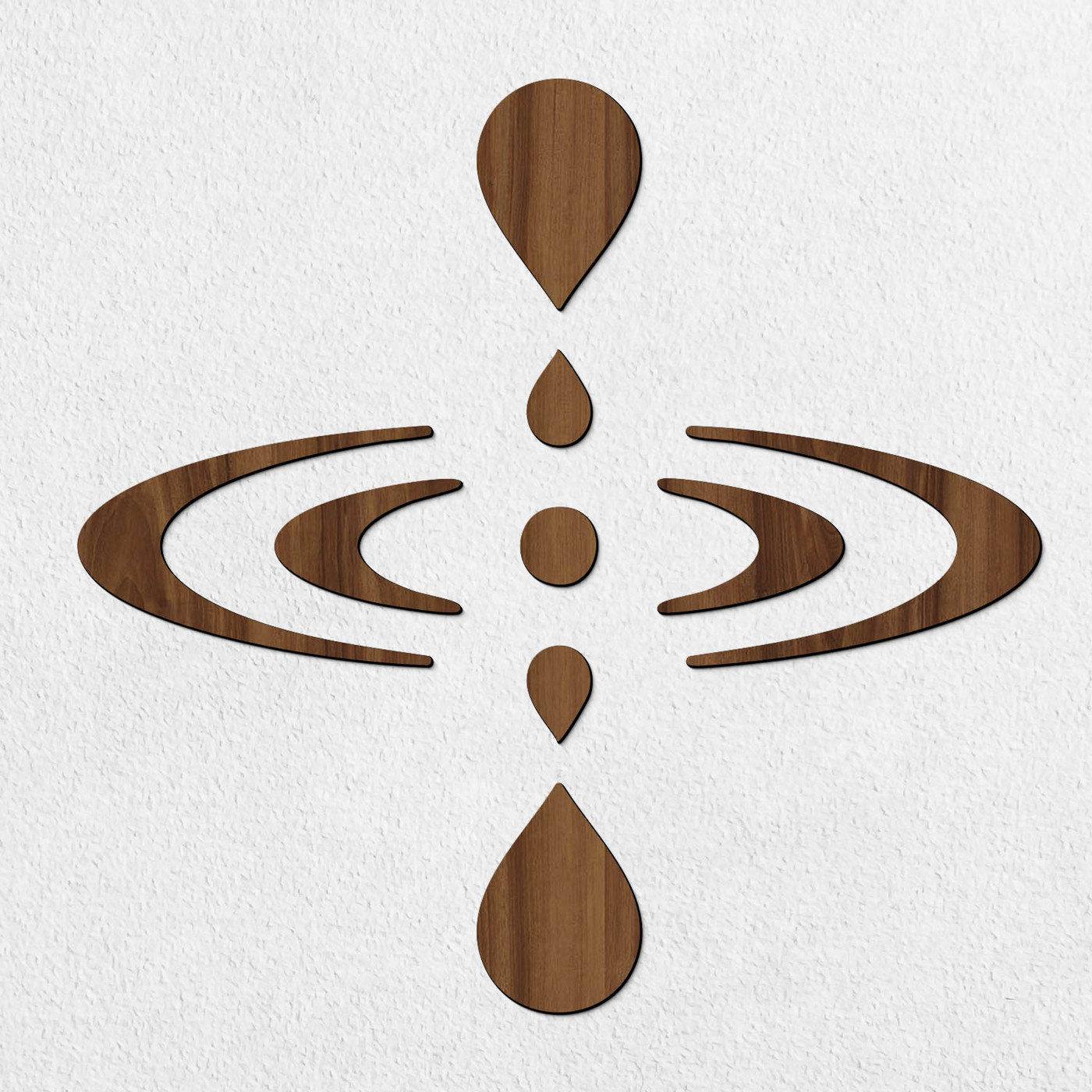Wooden Sticker - Mindfulness Symbol | Walnut