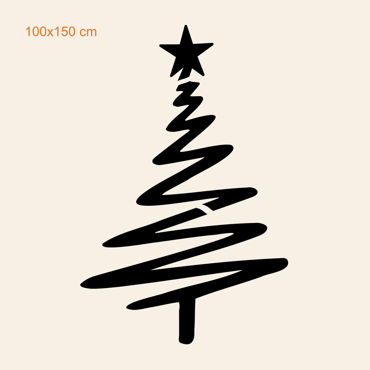 Moderný vianočný stromček na stenu | 100x150 cm