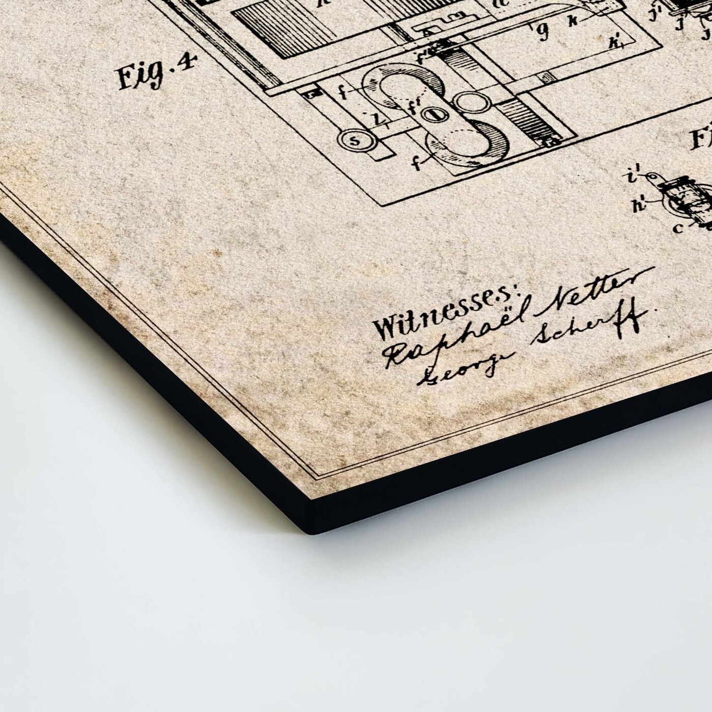 Technický obraz na stěnu - Nikola Tesla patent