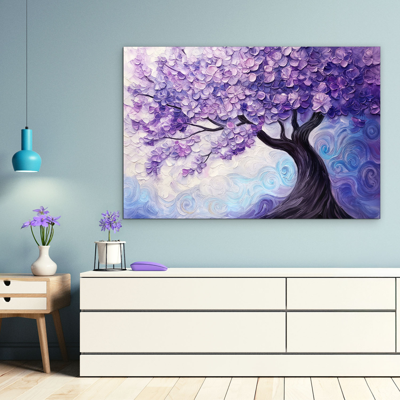 Purple Wall Art - Tree Full of Flowers