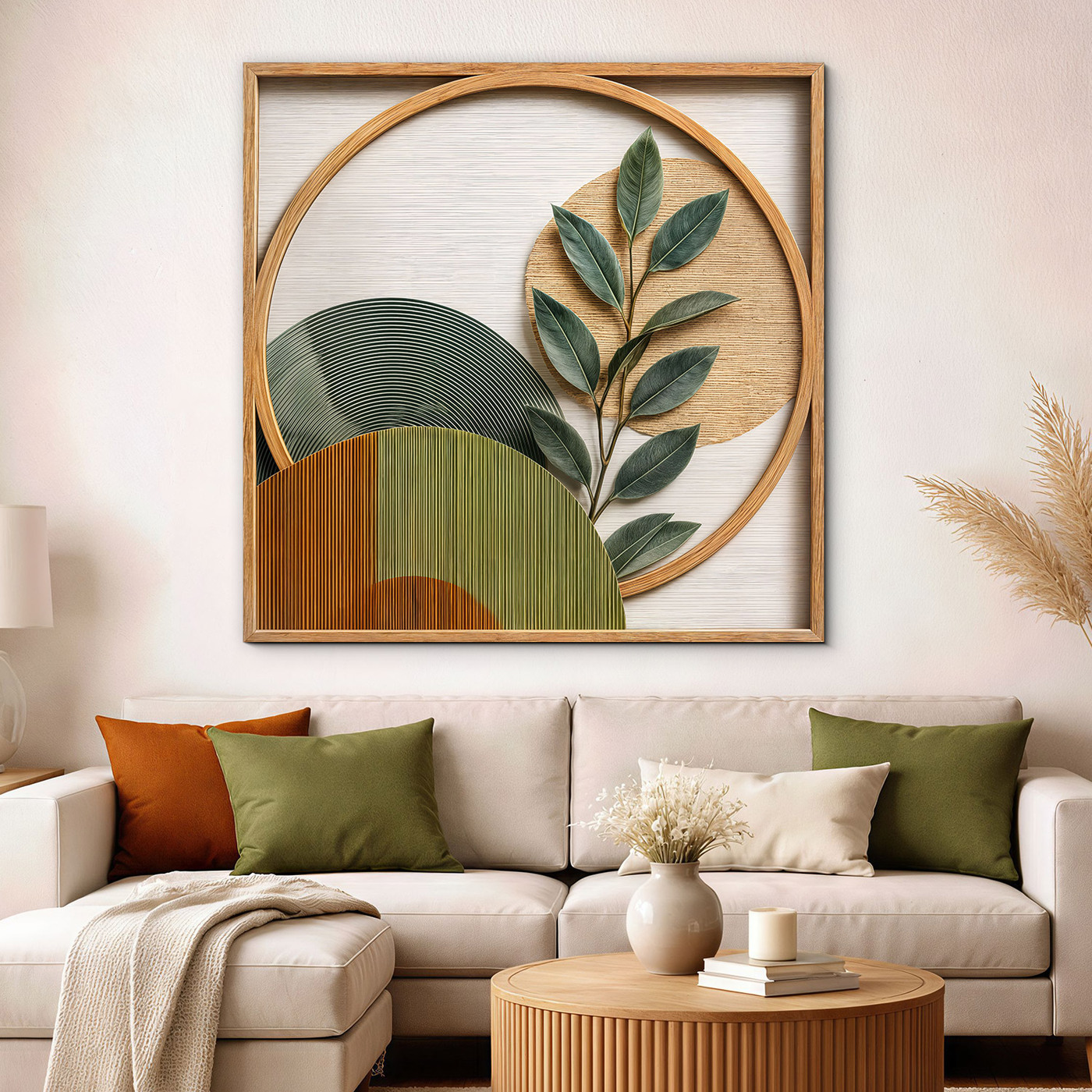 Minimalistická dekorácia s listami - Línie života