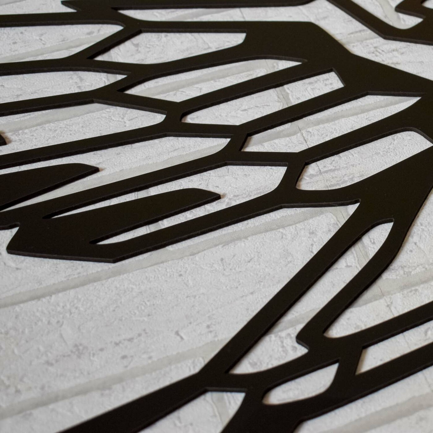 Polygonal Wall Art from Wood - Eagle | Black