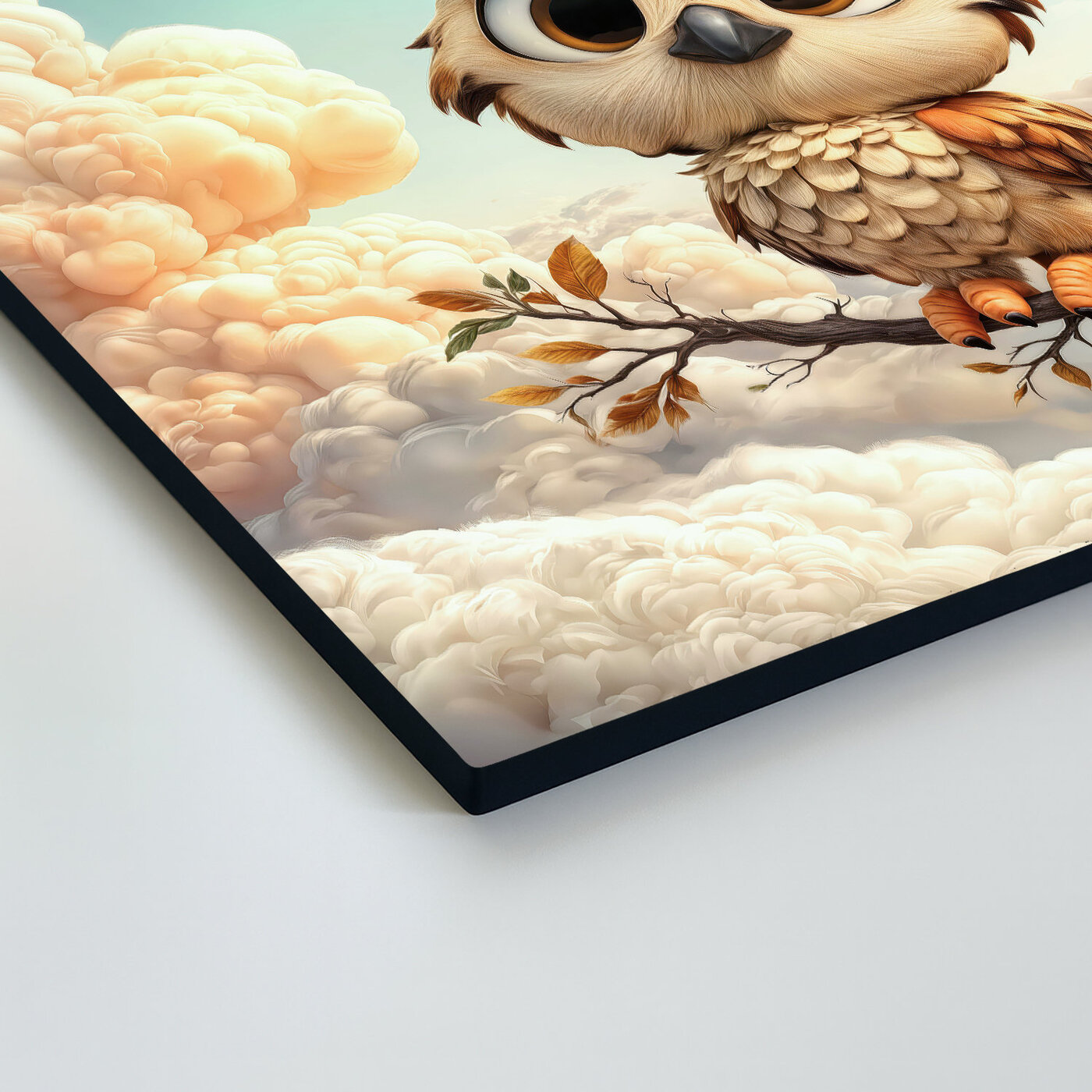 Detská nástenná dekorácia - Sovička v oblakoch