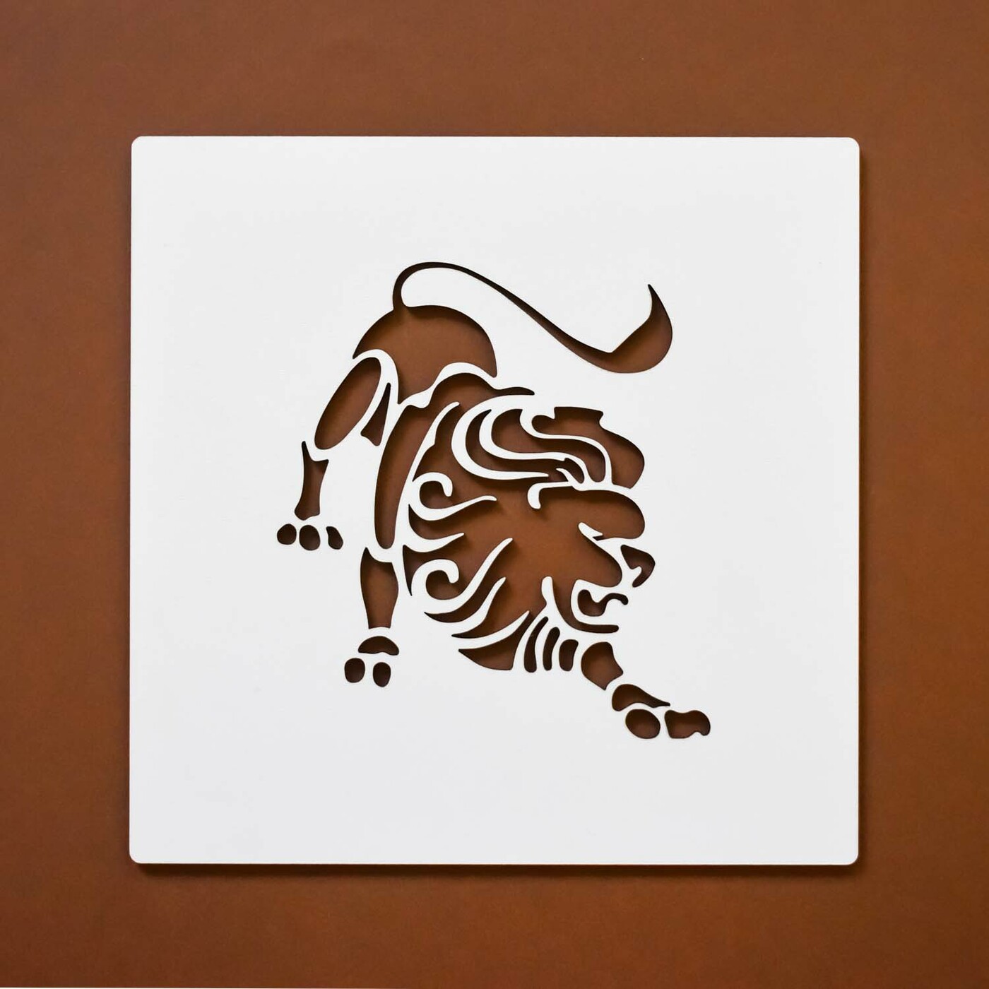 Wall Art above the Bed - Leo Zodiac Sign | White