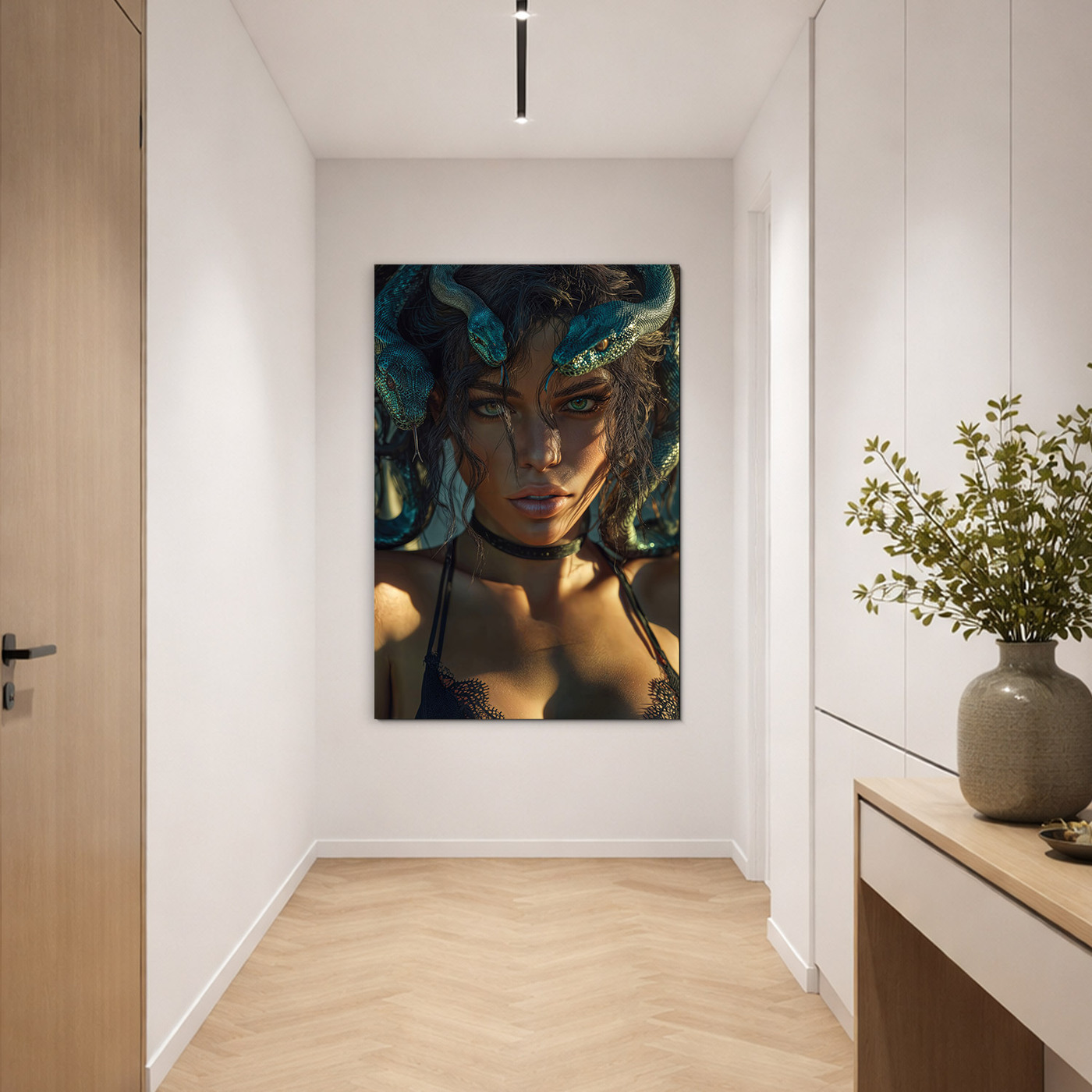 Designer wooden picture - Snake woman