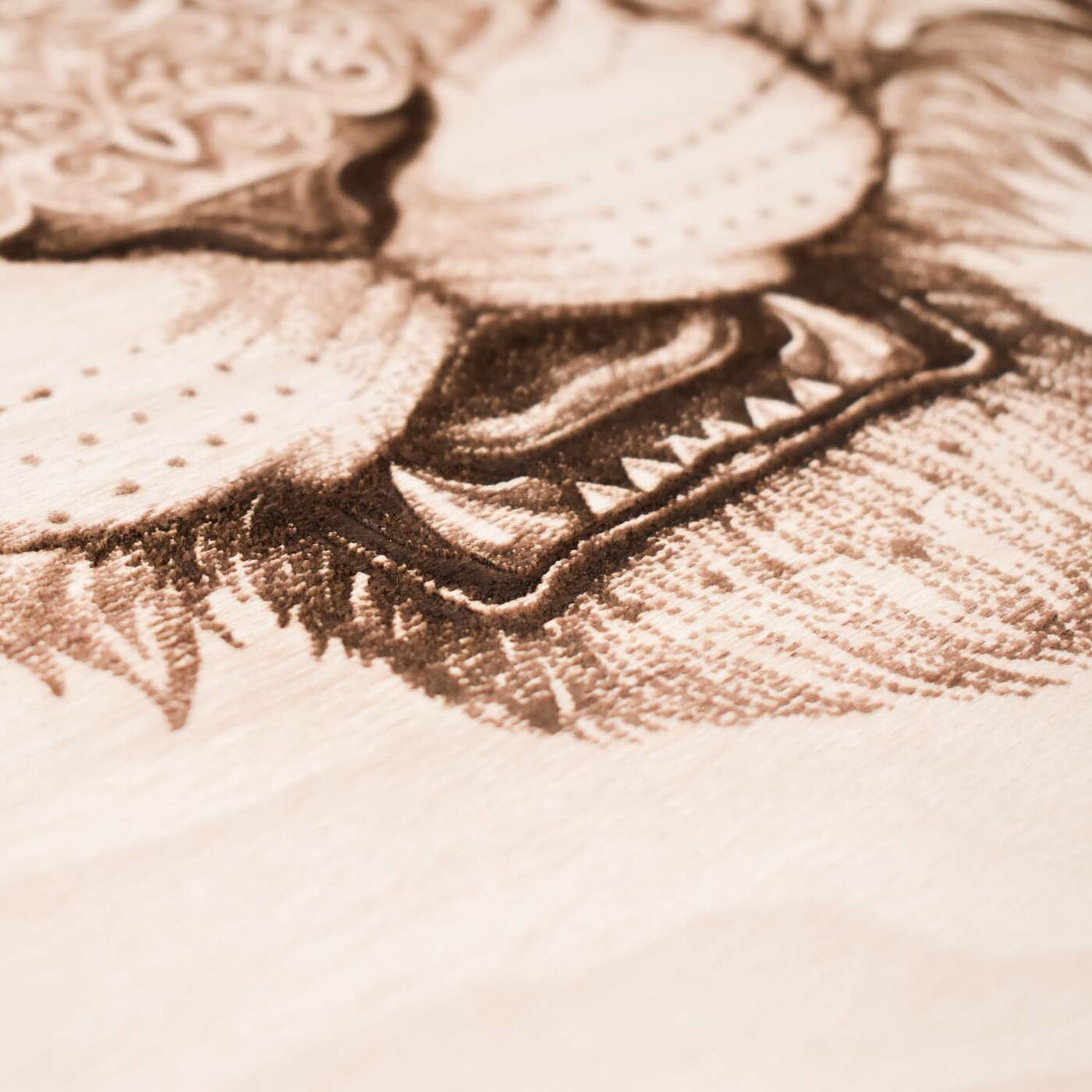 3d drevený gravírovaný obraz na stenu - Tiger | Buková preglejka