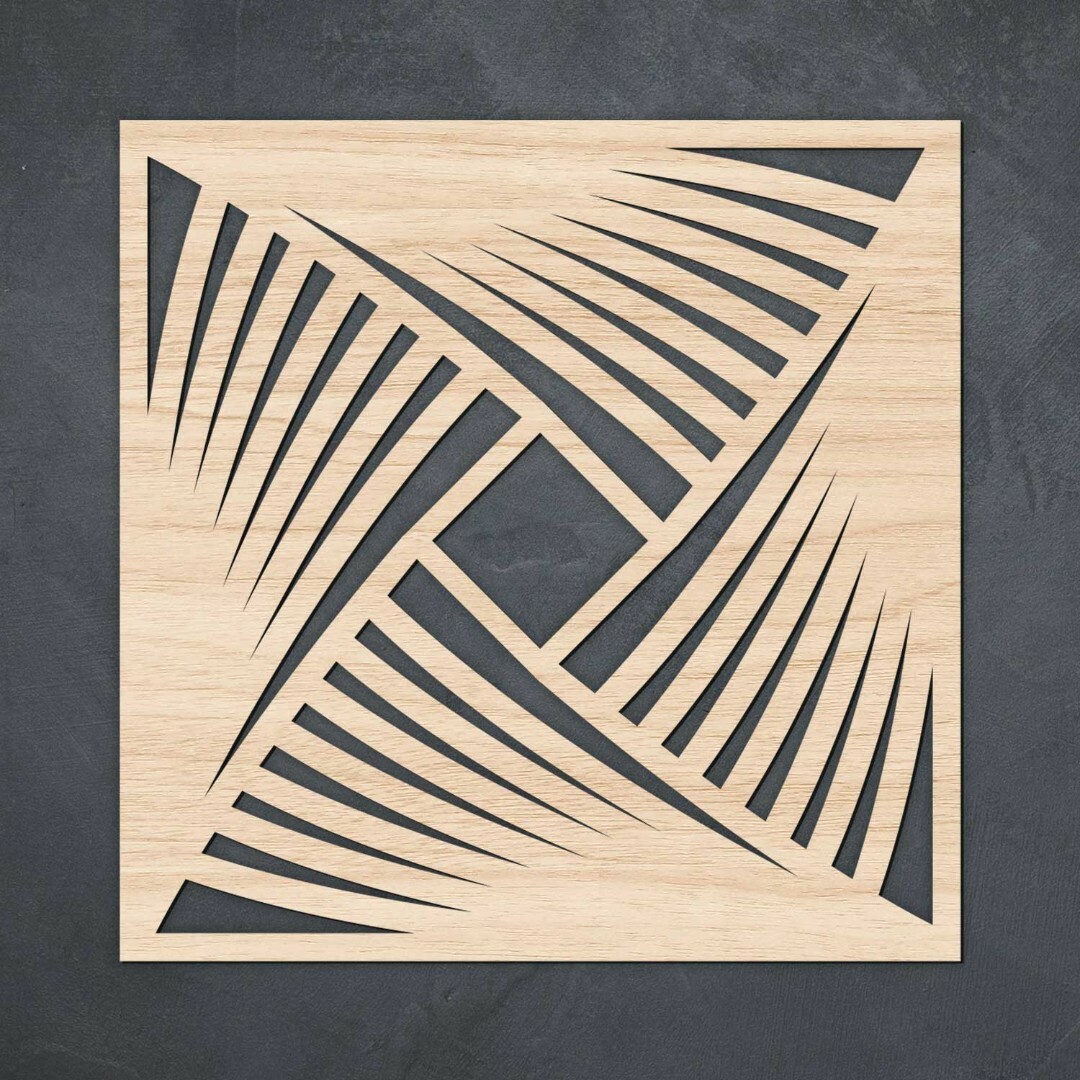 Sada 4 ks drevených podložiek pod pohár - Abstrakcia