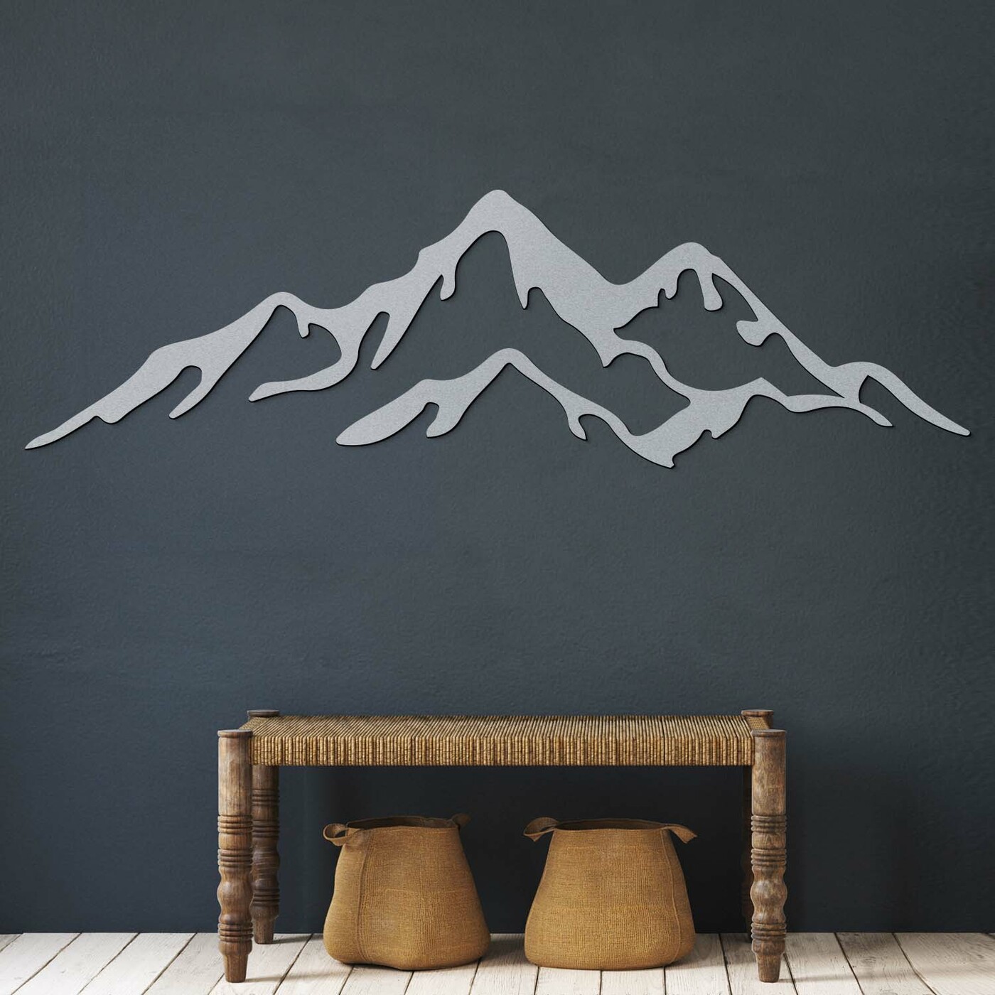 Cut-out Wall Art - Mountains | Silver