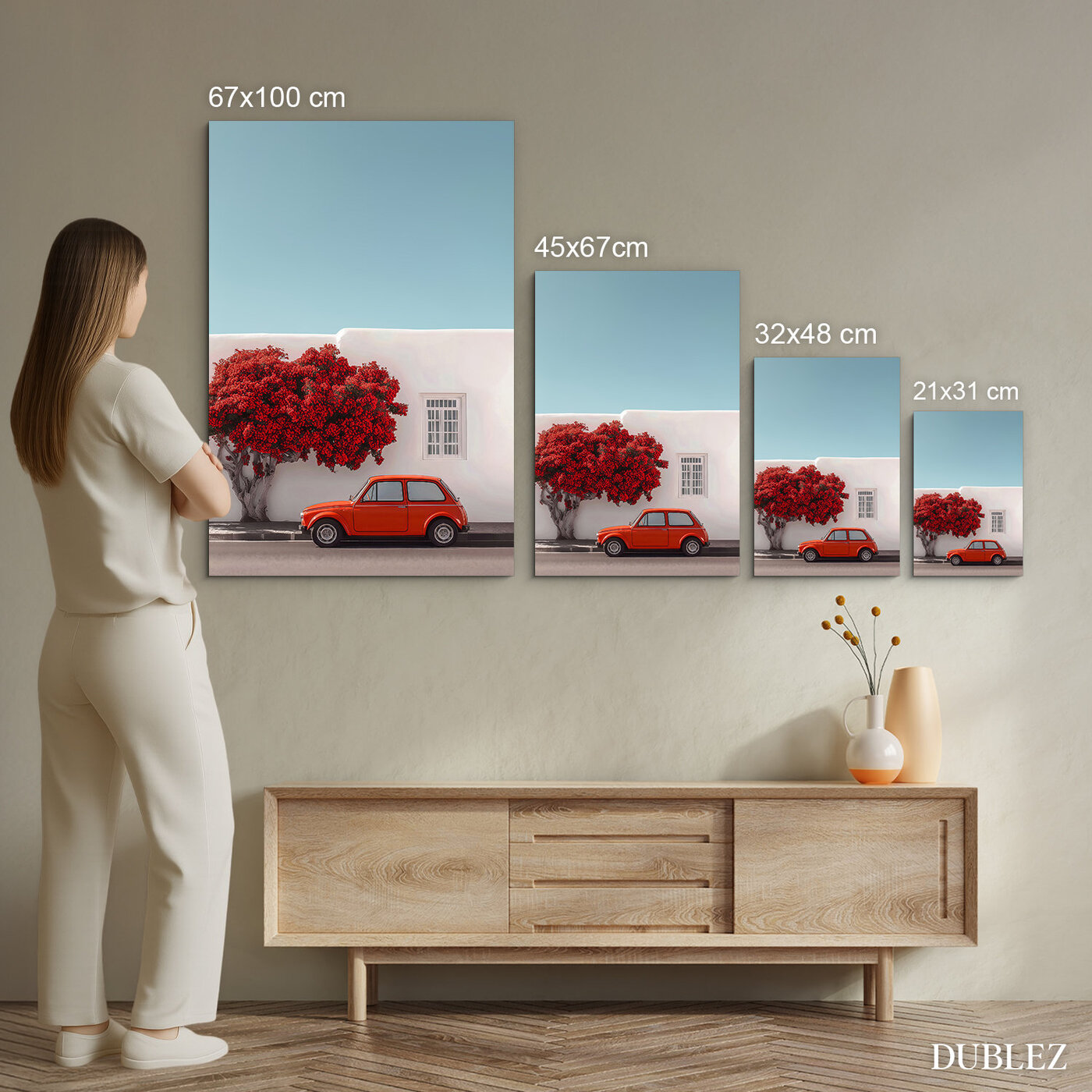 Wooden retro picture - Car