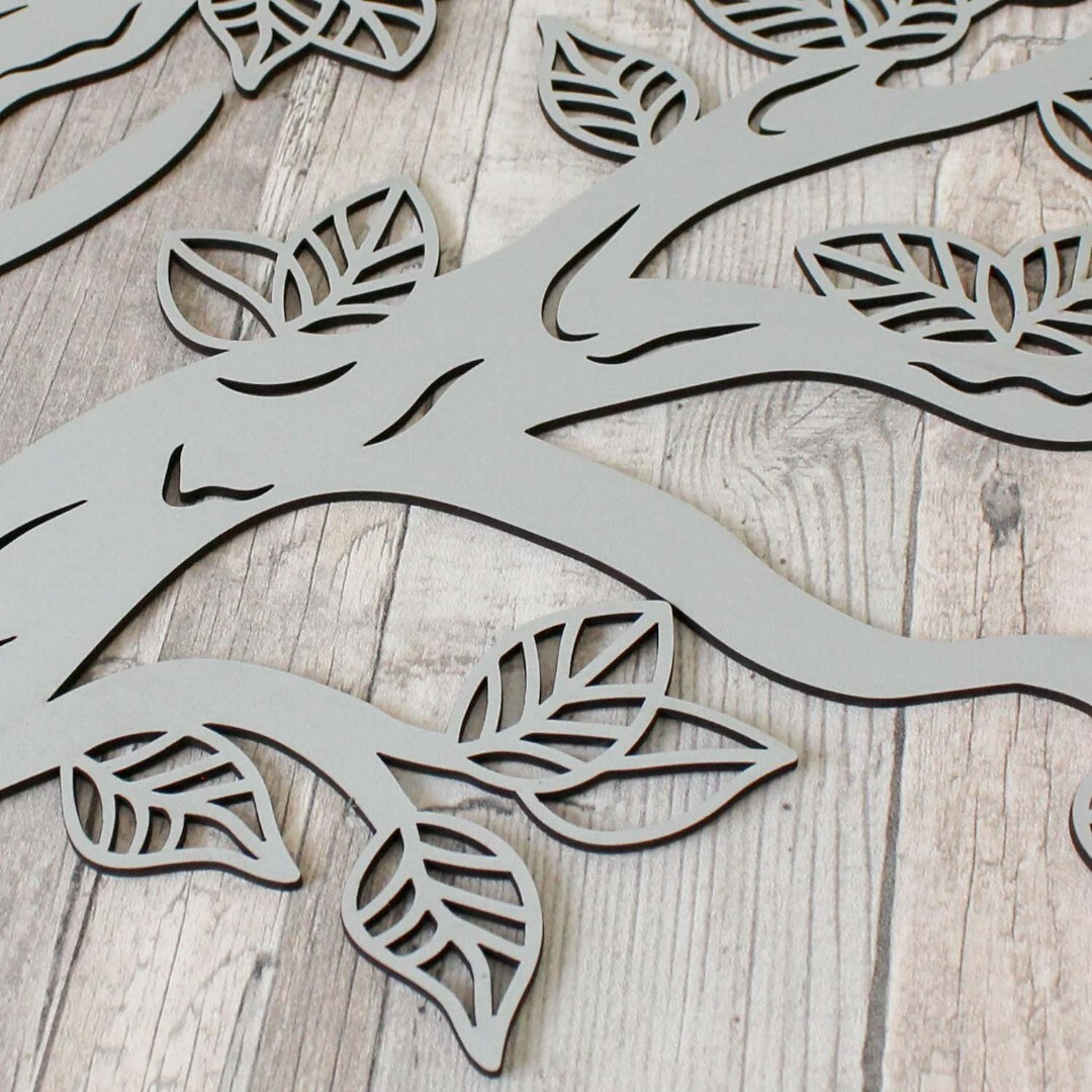 Wooden Tree of Life on the Wall - Malkuth | Silver