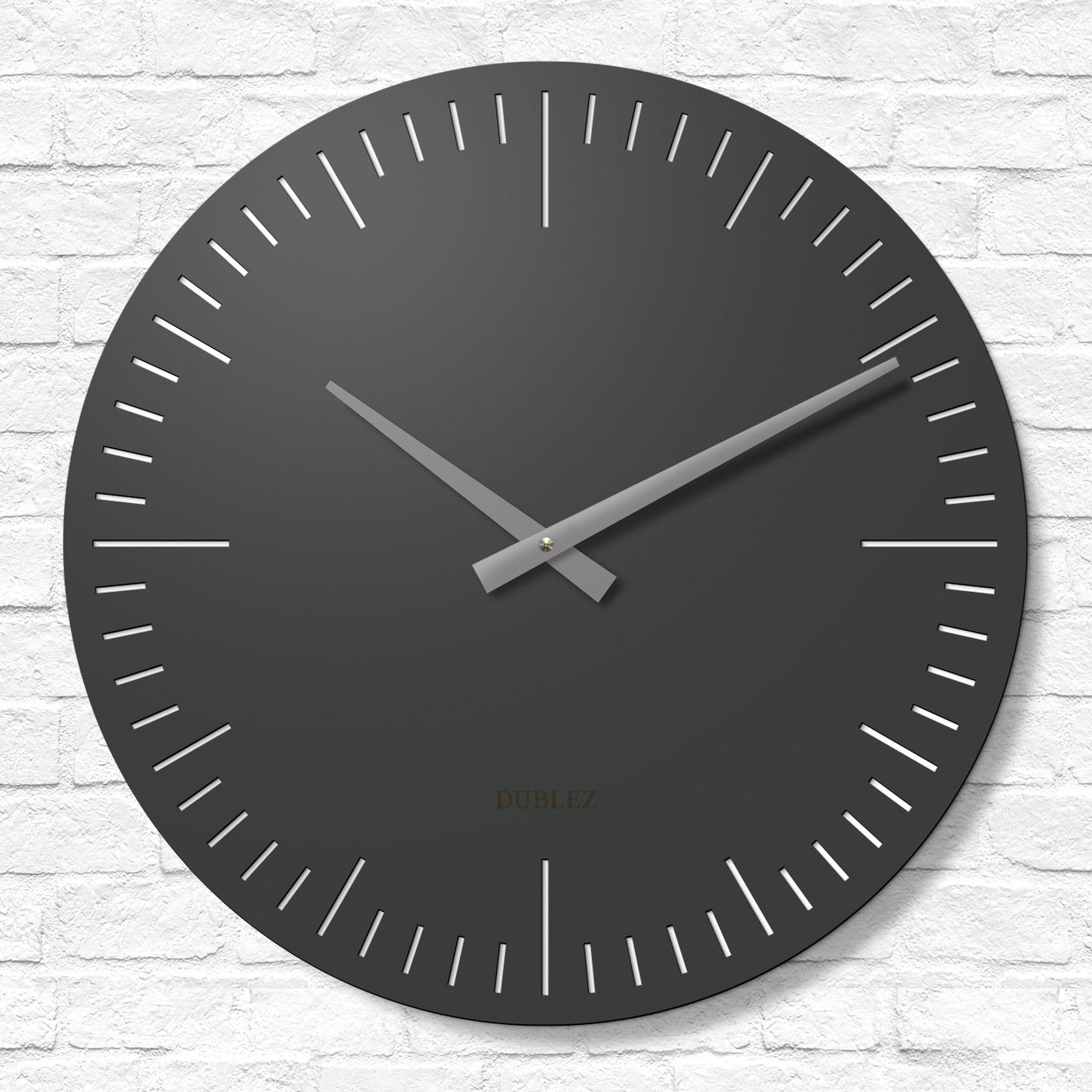 Designové nástěnné hodiny - Minute | Antracitově-šedá