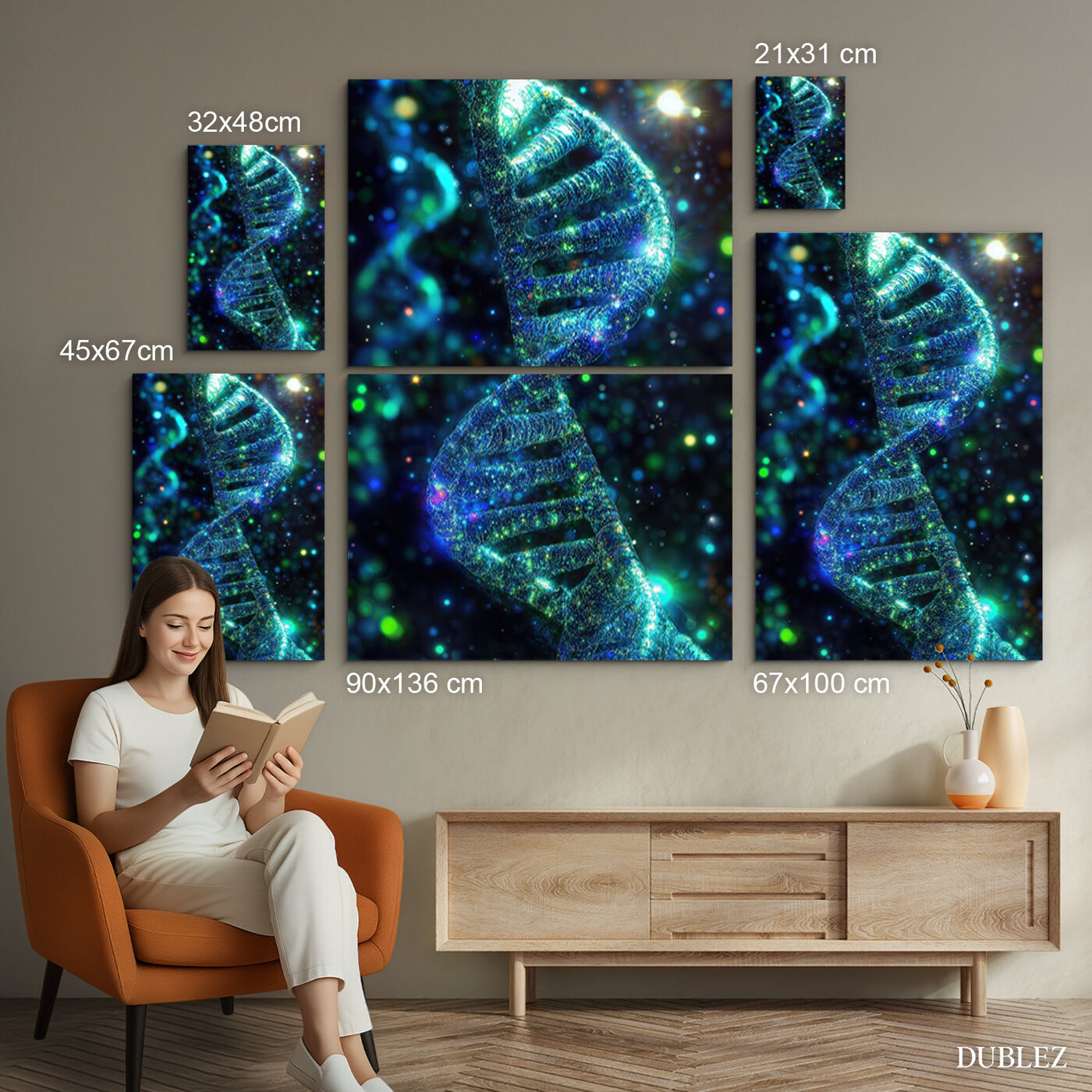 Drevený obraz - DNA