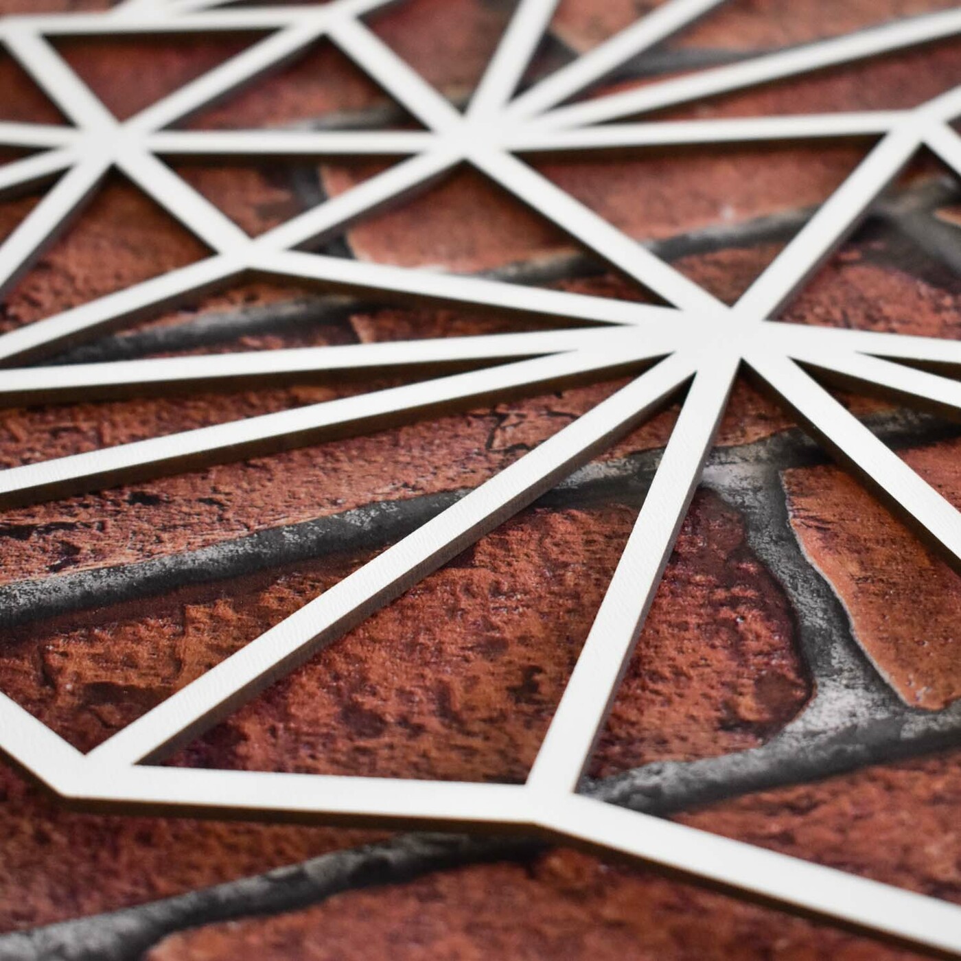 Polygonální mapa Česka na stěnu | Bílá