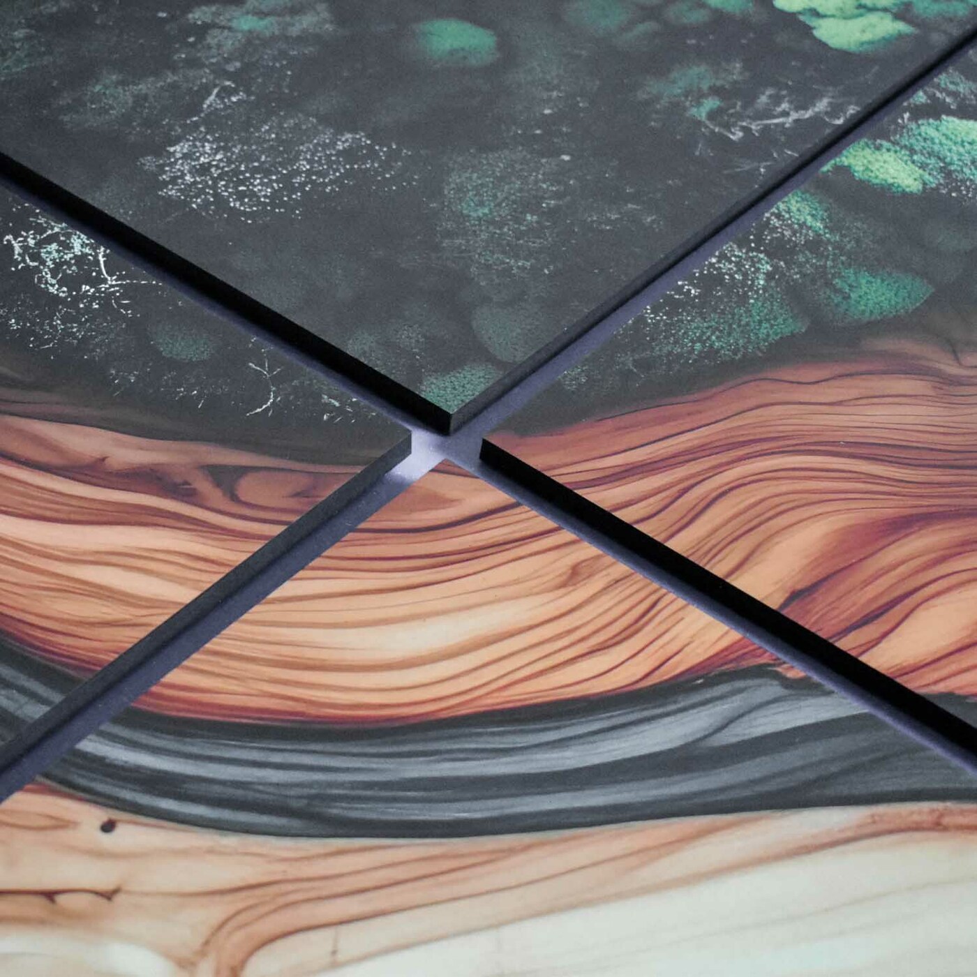 Colorful Wooden Wall Art - Abstract Forest