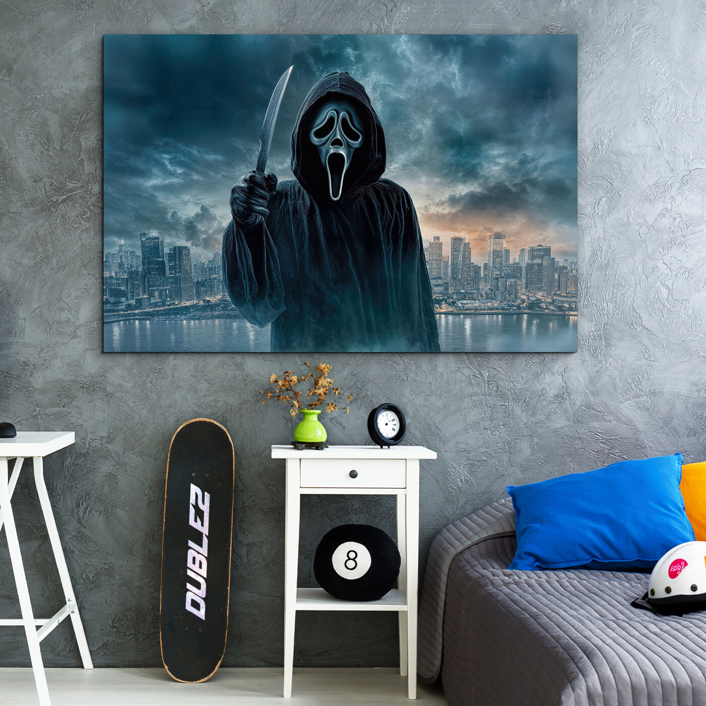 Drevený obraz - Ghostface