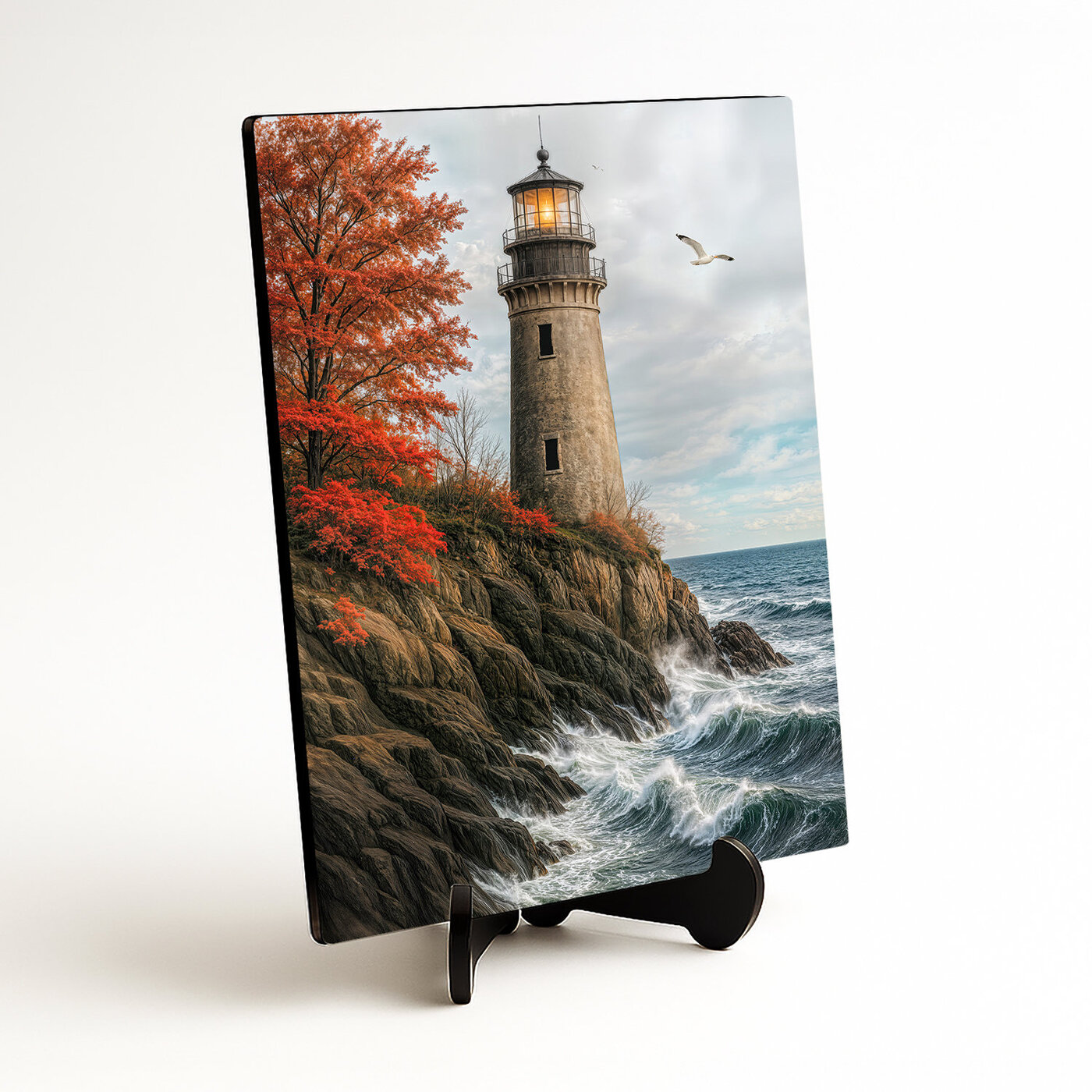 Wooden Wall Art - Lighthouse Over the Sea