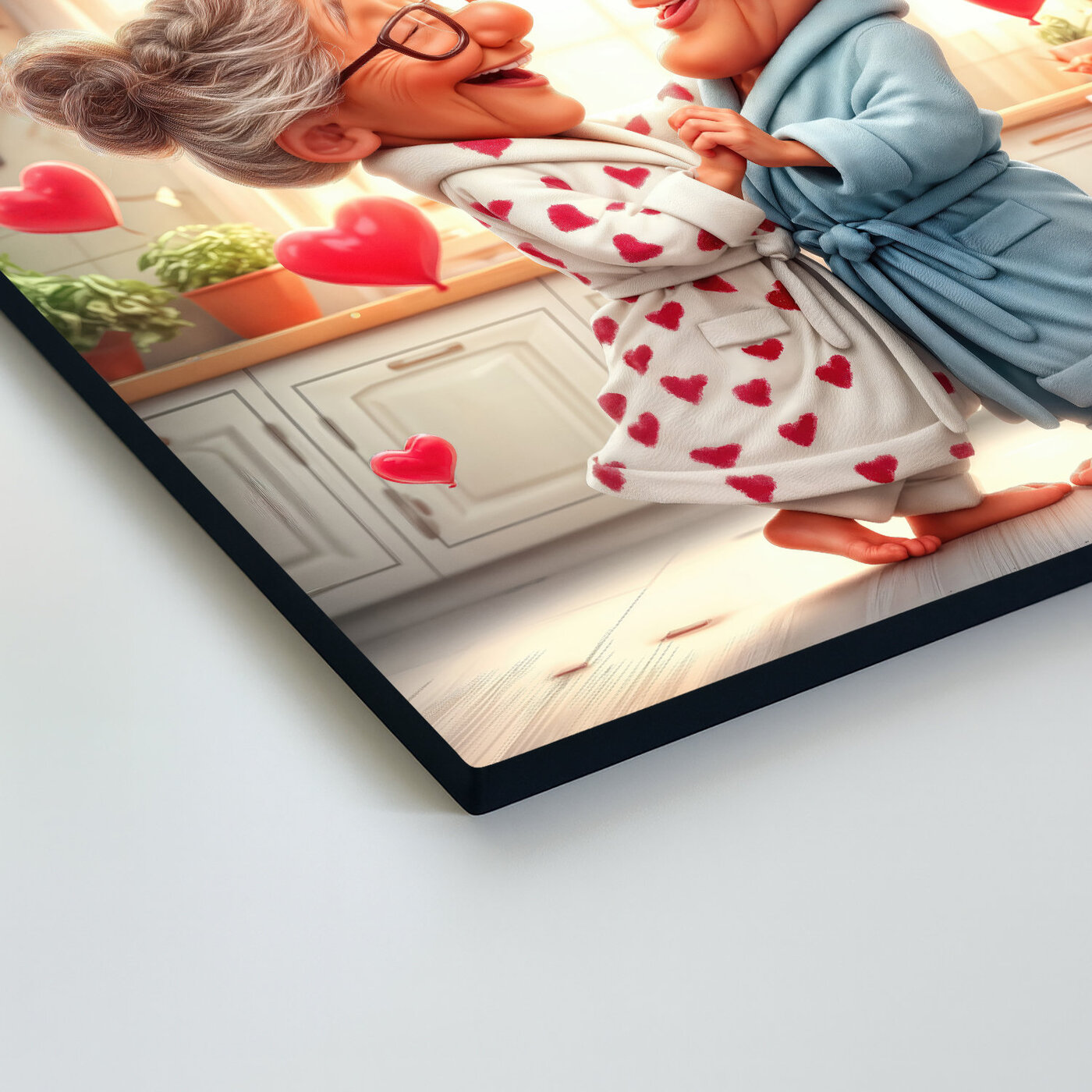 Drevený obraz - Láska v každom veku