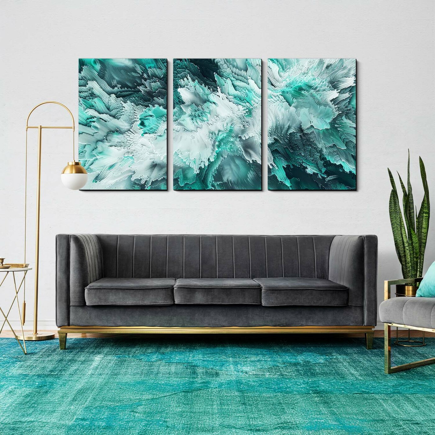 Wooden Abstract Wall Art - Frosty Waves