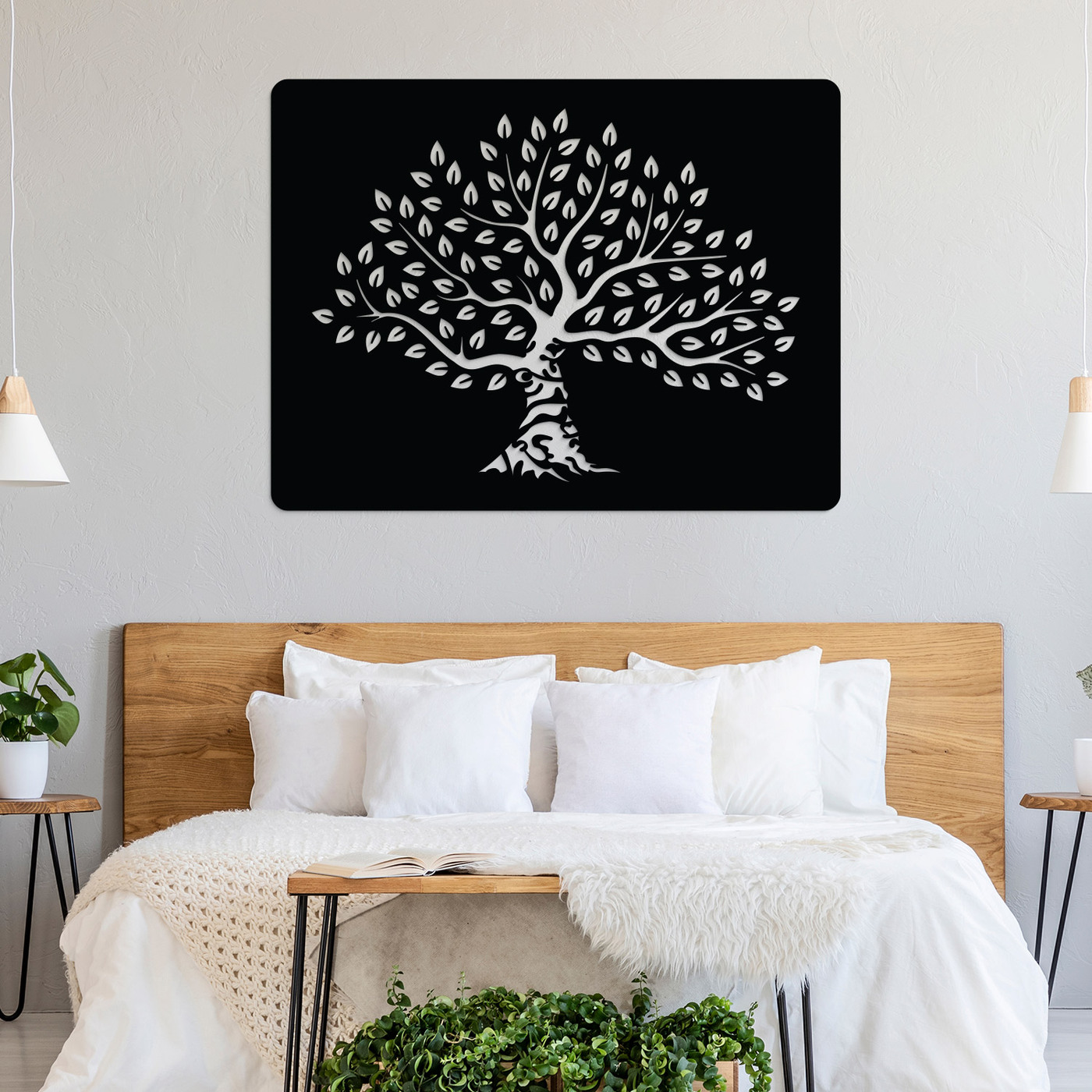 Divoký strom života na stenu | Čierna