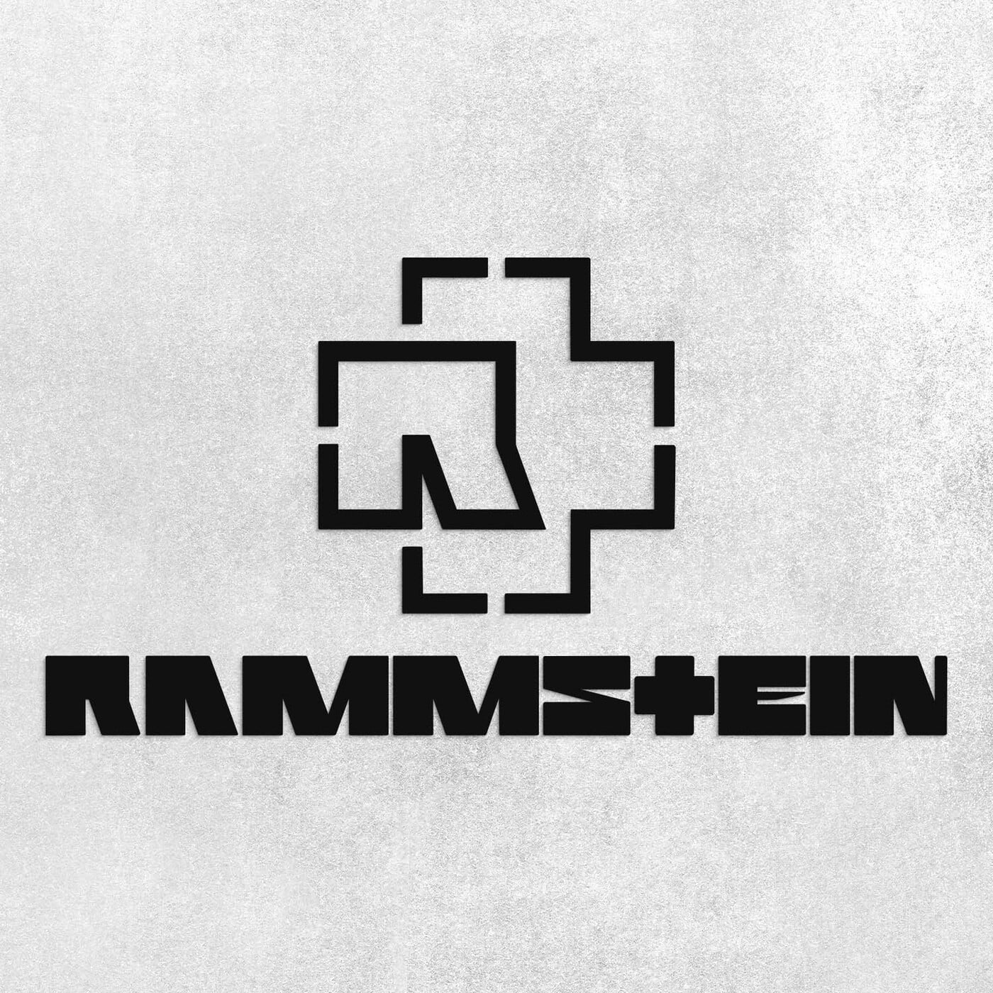Nalepovacie drevené logo - Rammstein | Čierna