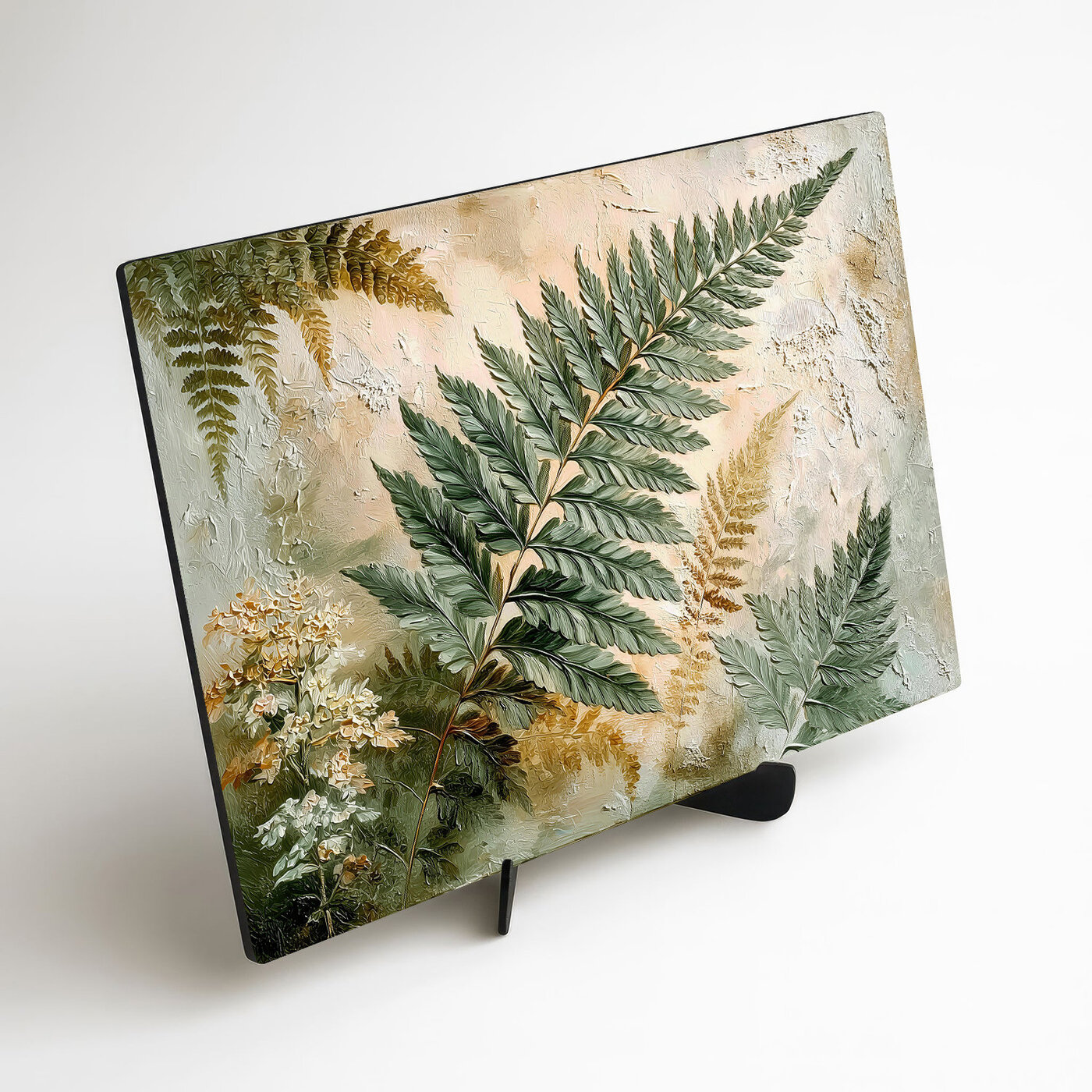 Green wall painting - Ferns