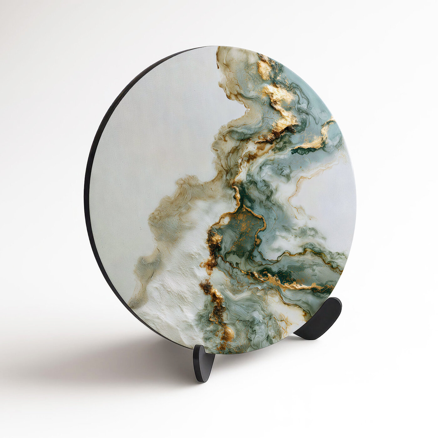Kruhový obraz s motívom kameňa - Green Onyx