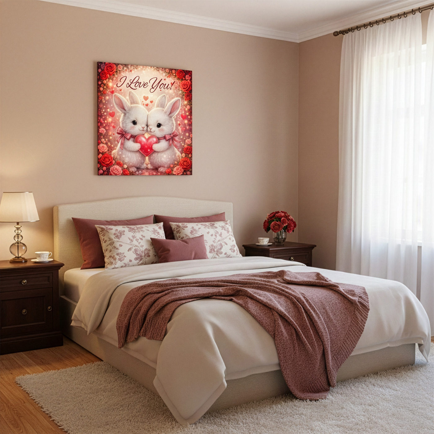 Darček na Valentín - Obraz zajačiky