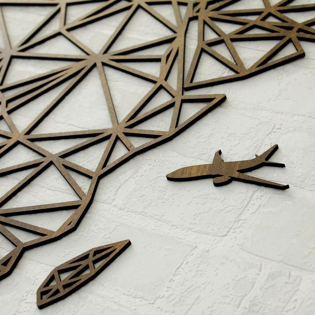 Repülőgép a világtérképhez | Dió