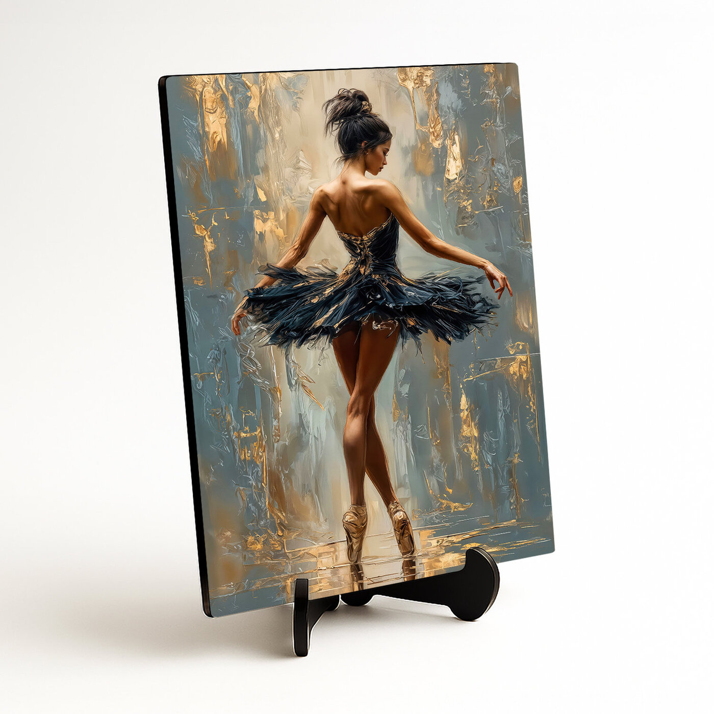 Moderný obraz baletky - Zlatý tanec