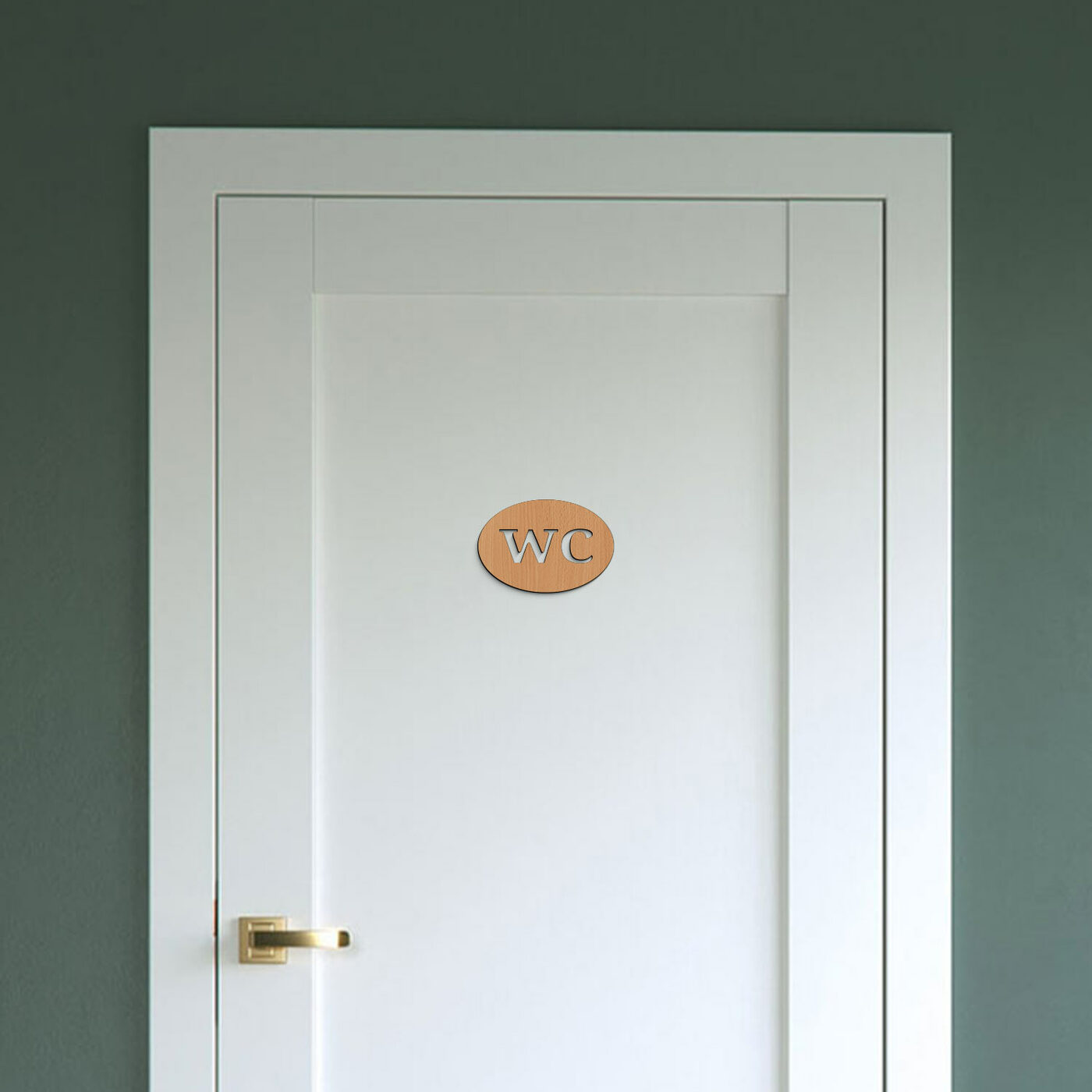 Wooden Pictogram for Doors - WC | Beech