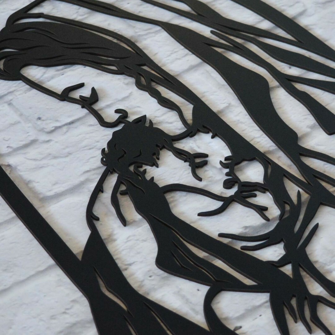 Wooden Wall Art - Virgin Mary | Black