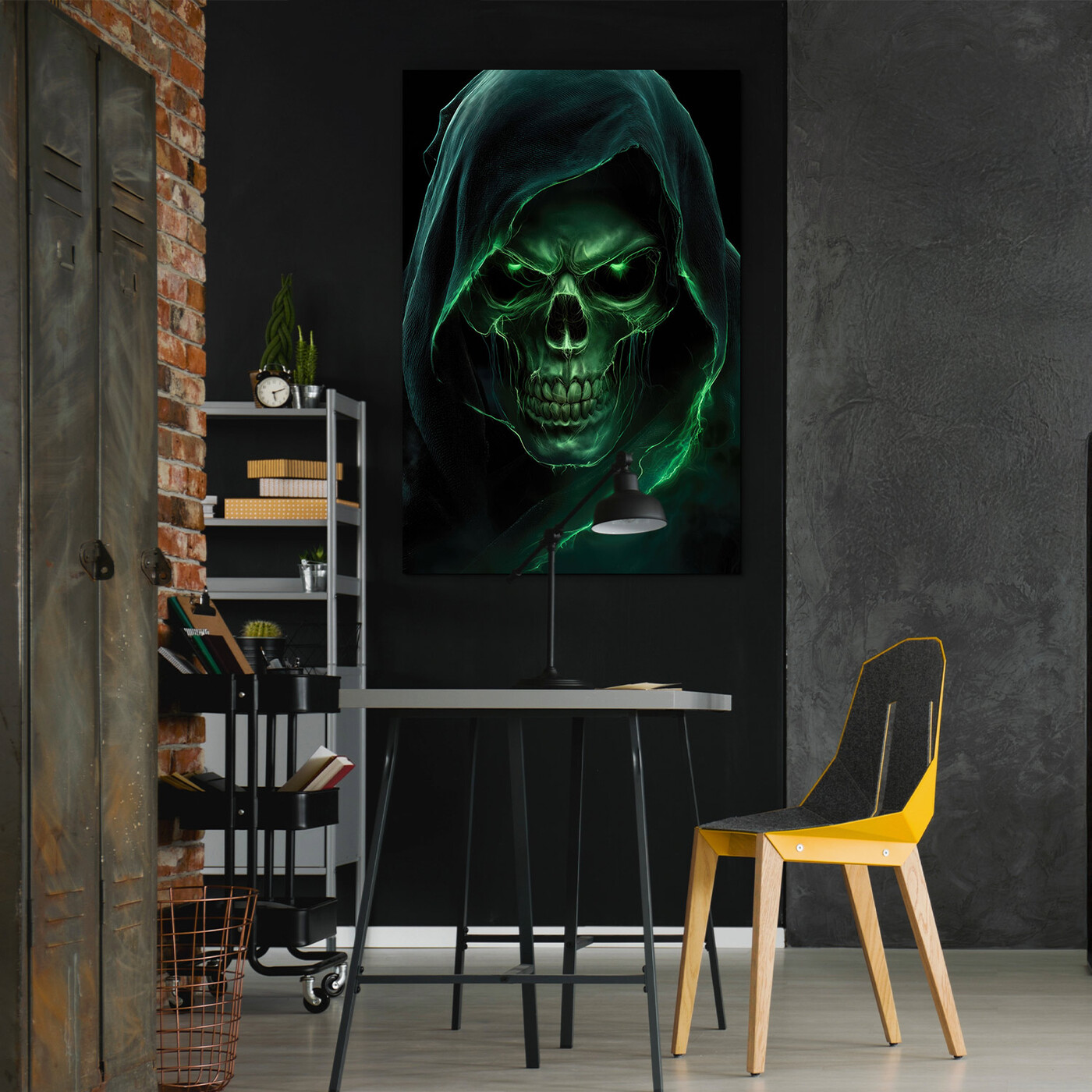 Dark Fantasy dekorácia na stenu - Lebka