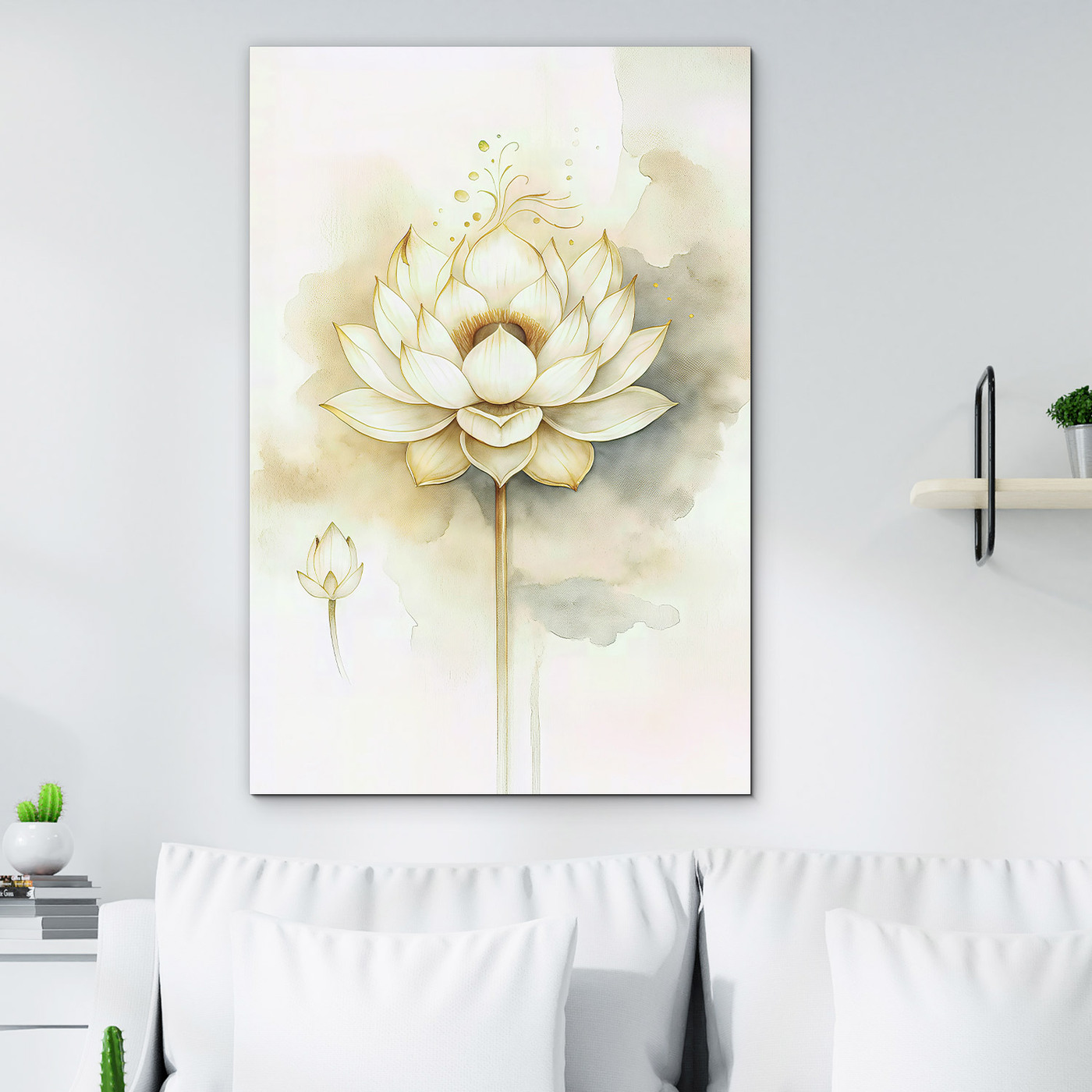 Falikép - Fehér lótusz