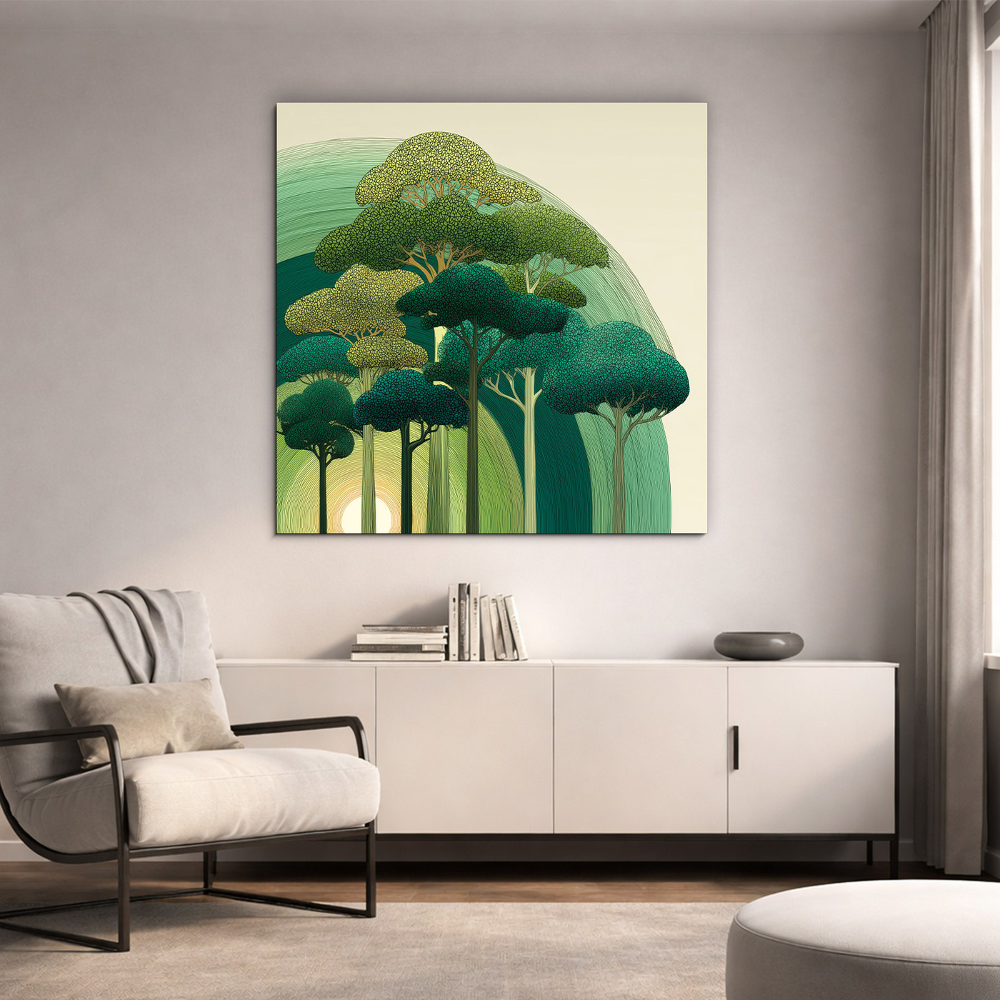 Moderný umelecký obraz - Dotyk lesa