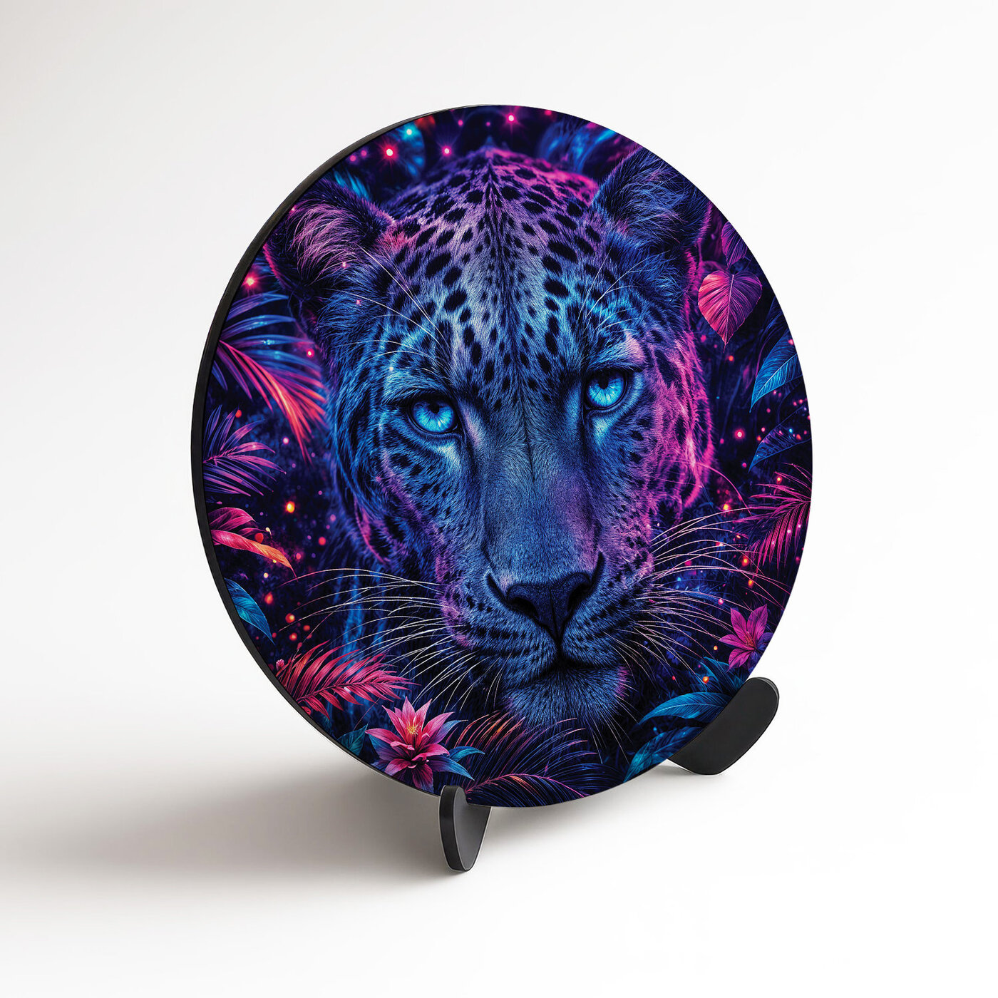 Moderný kruhový obraz - Leopard