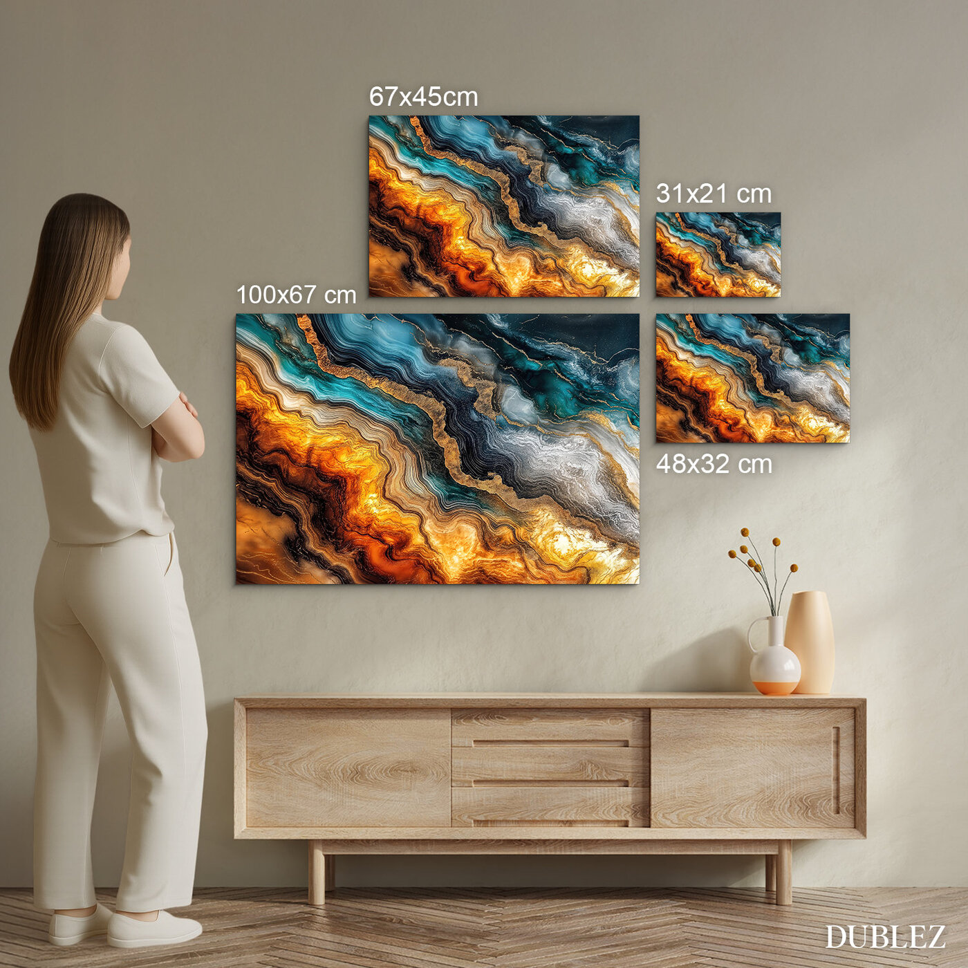 Dřevěný obraz - Kamenné vrstvy