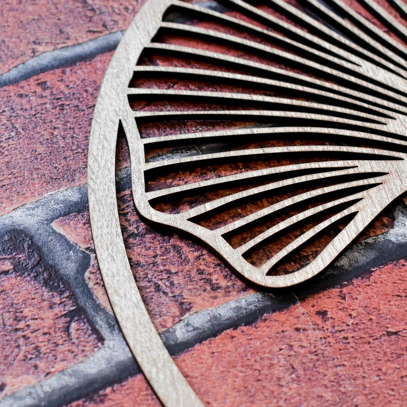 3-dielna drevená dekorácia - Ginkgo | Dub Sonoma