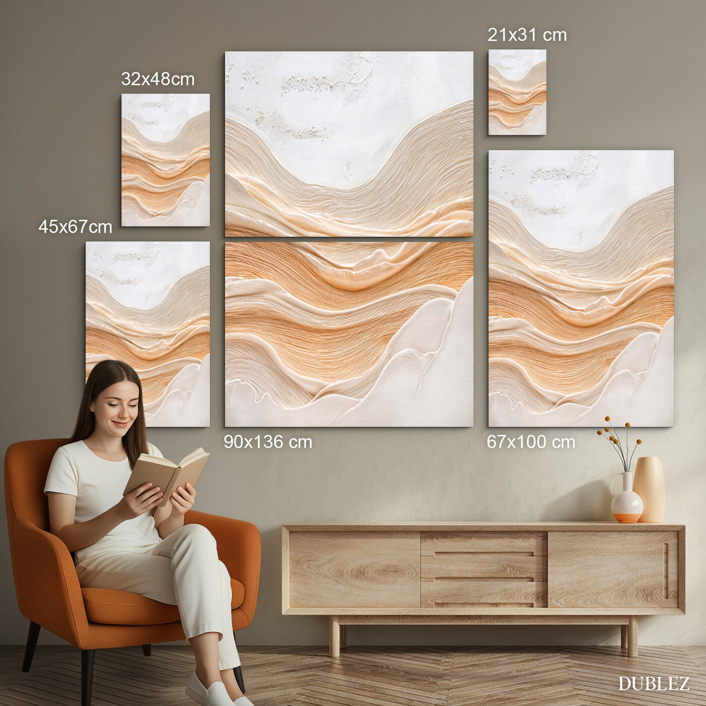 Abstract painting for the bedroom - Waving