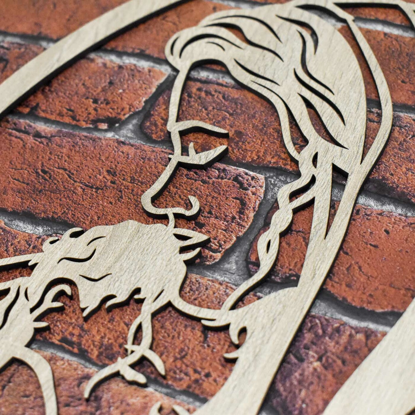 Wooden Wall Art - Virgin Mary | Oak Sonoma