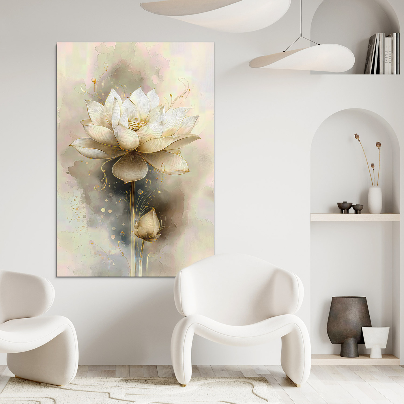 Dřevěný obraz - Lotosový květ