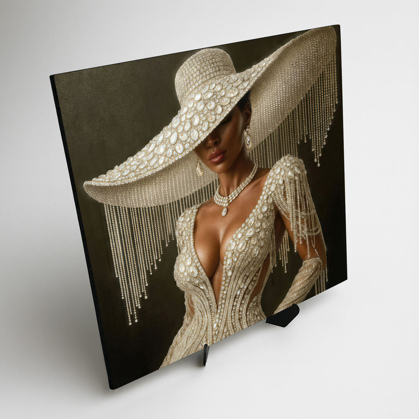 Luxusný glamour obraz - Žena v klobúku