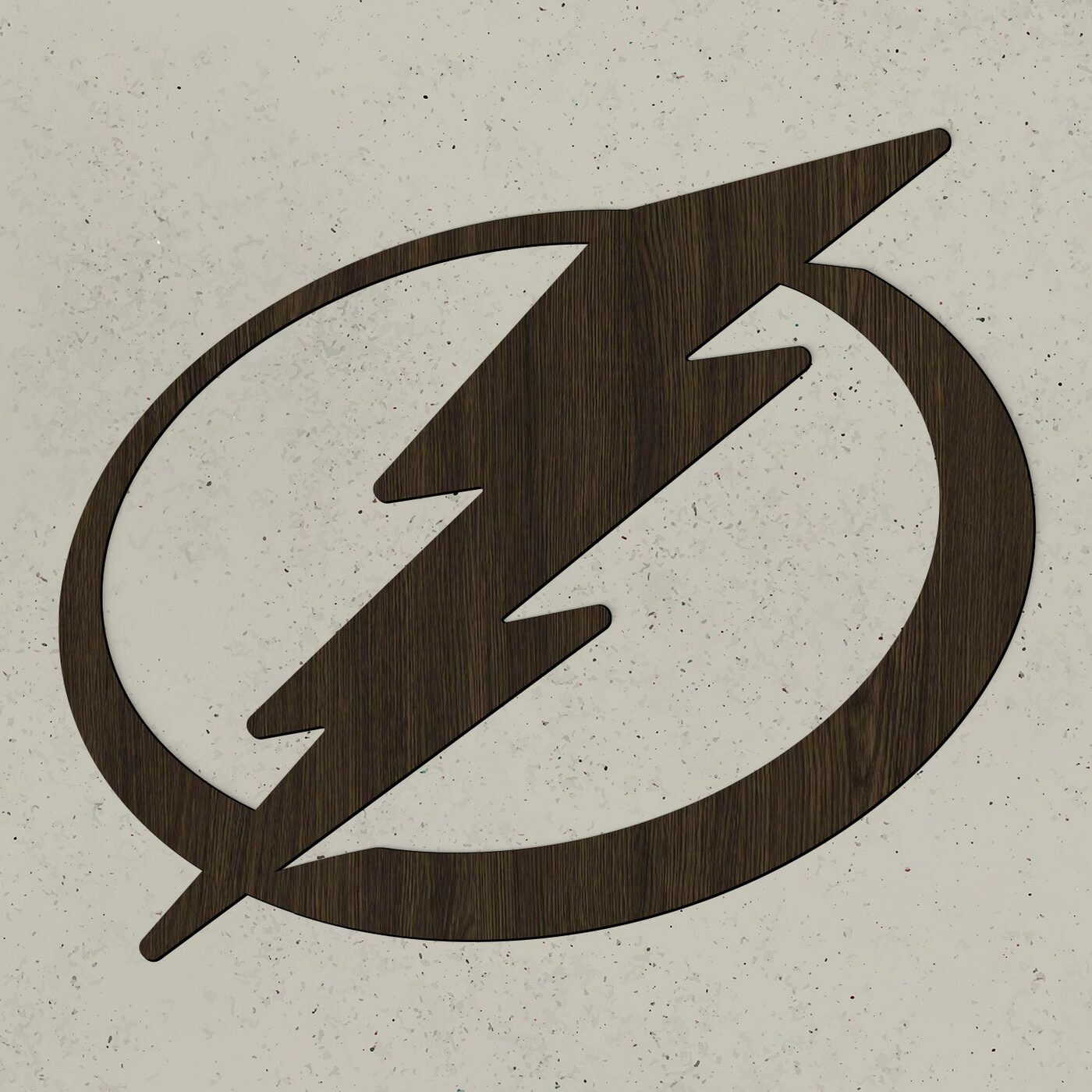 Hokejové logo na stenu - Tampa Bay Lightning | Wenge