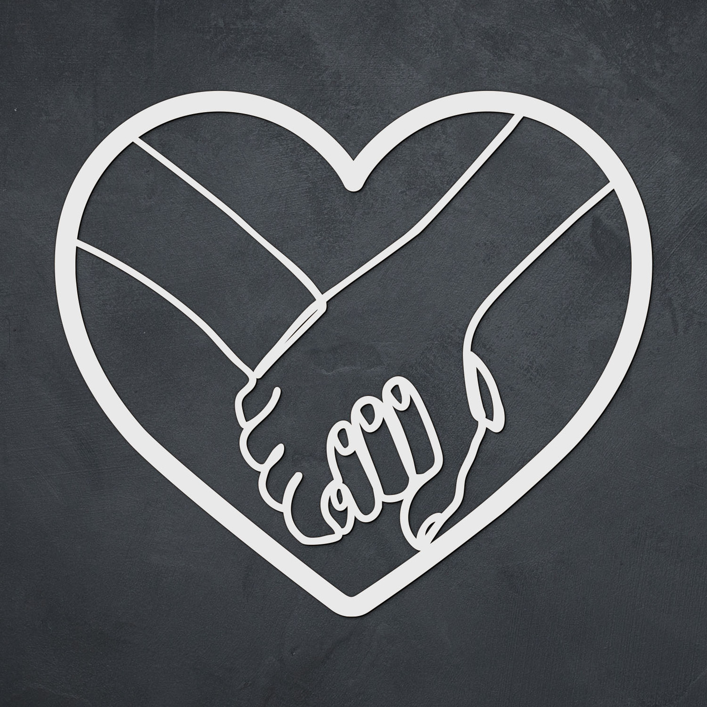 Minimalistický obraz do spálne - Láska v srdci | Biela