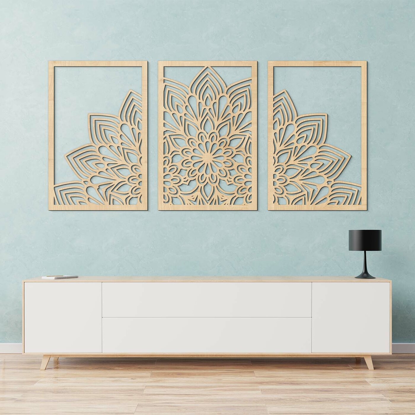 Multi-Part Mandala on the Wall - Abundance | Maple