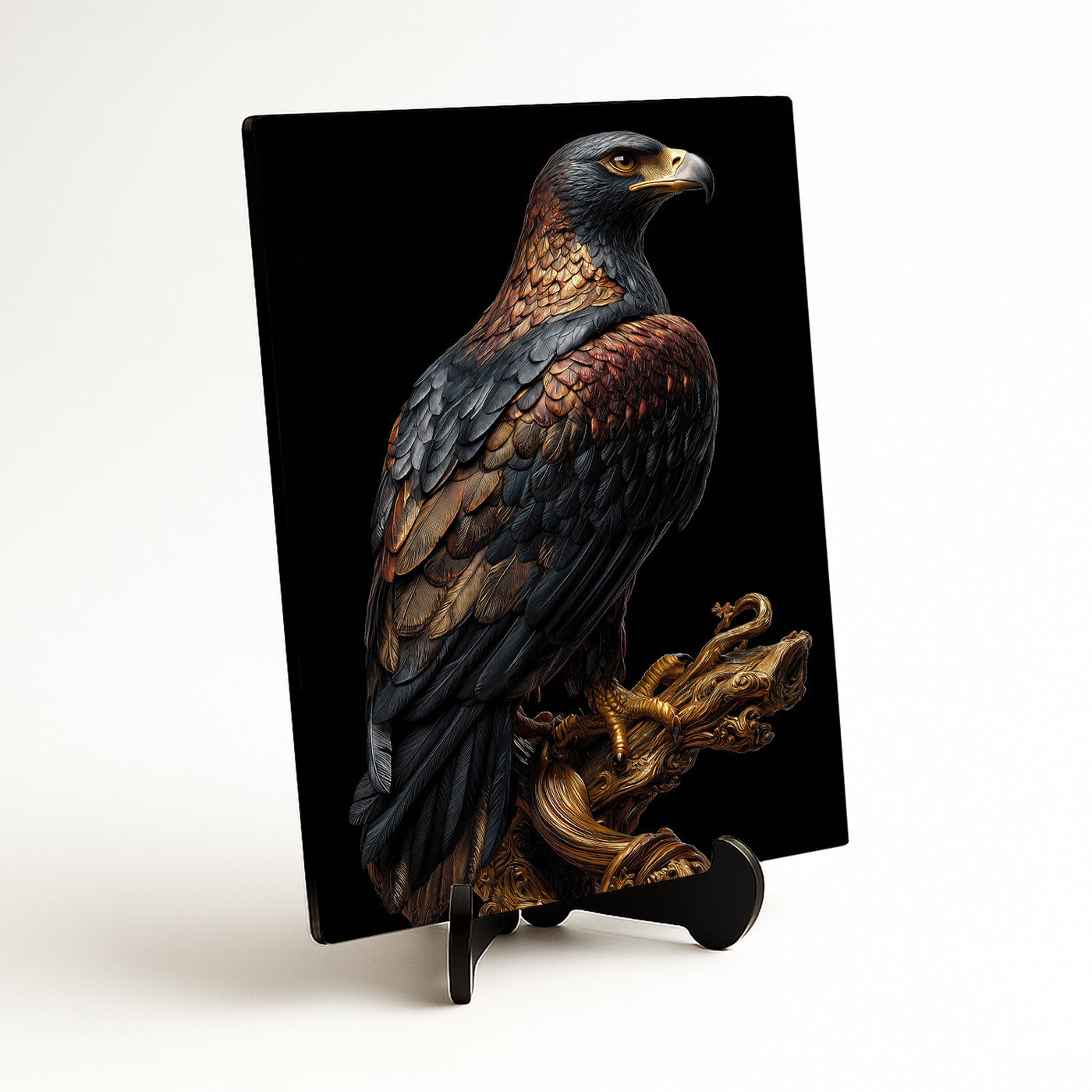 Luxusní obraz na dřevě - Bronzový orel