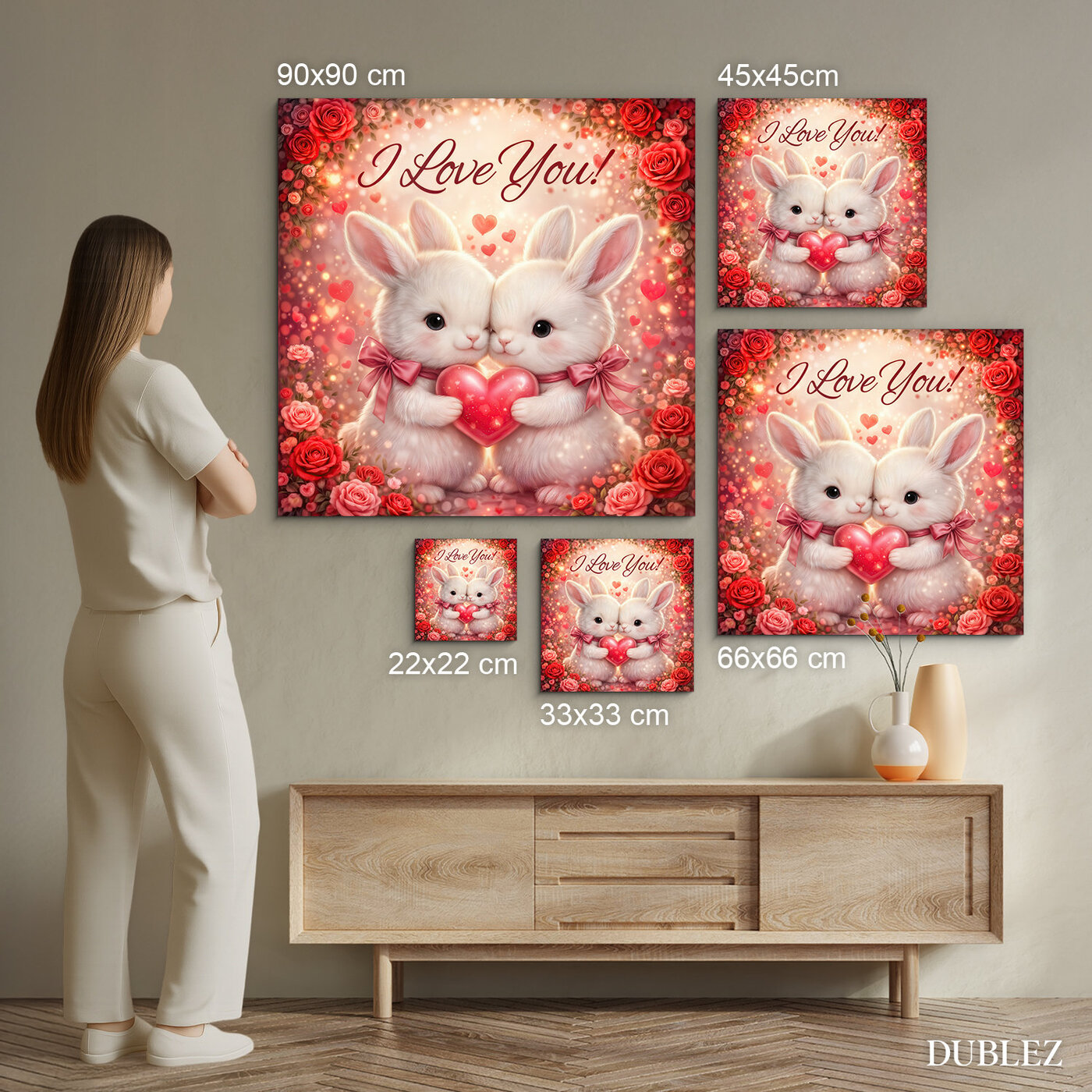 Darček na Valentín - Obraz zajačiky