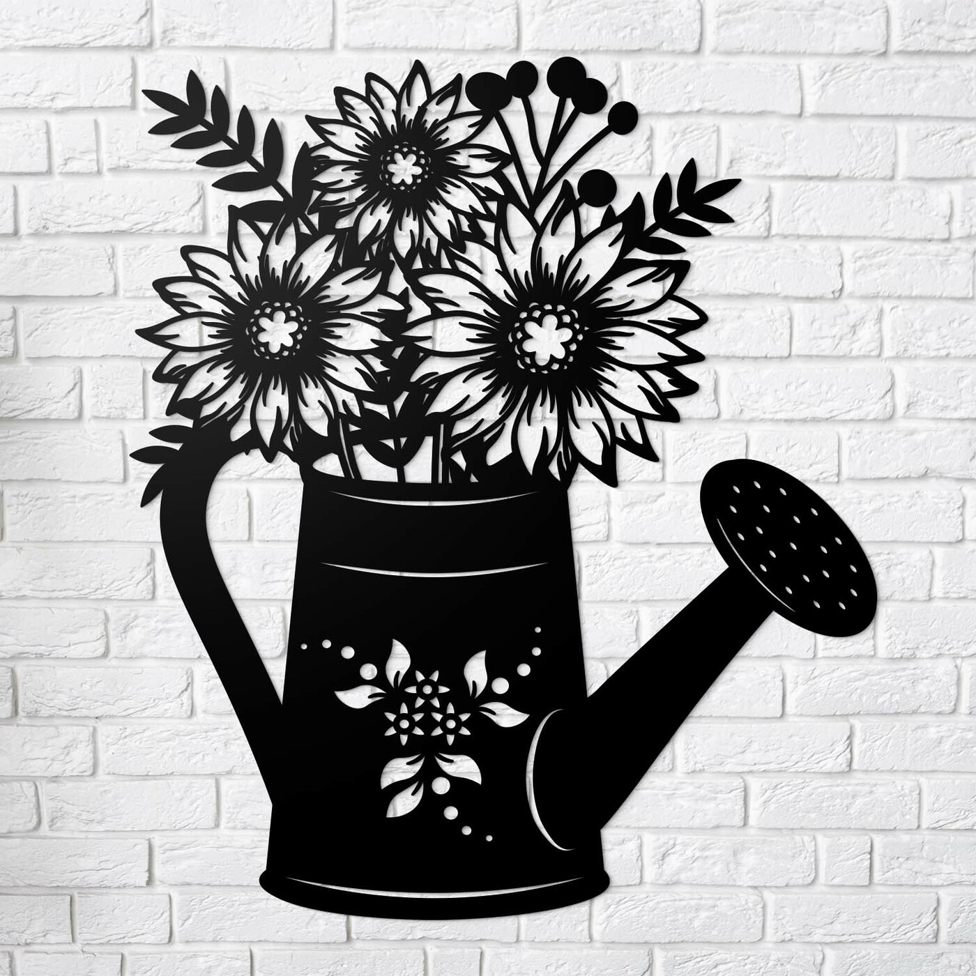 Spring Decoration - Vase Full of Flowers | Black