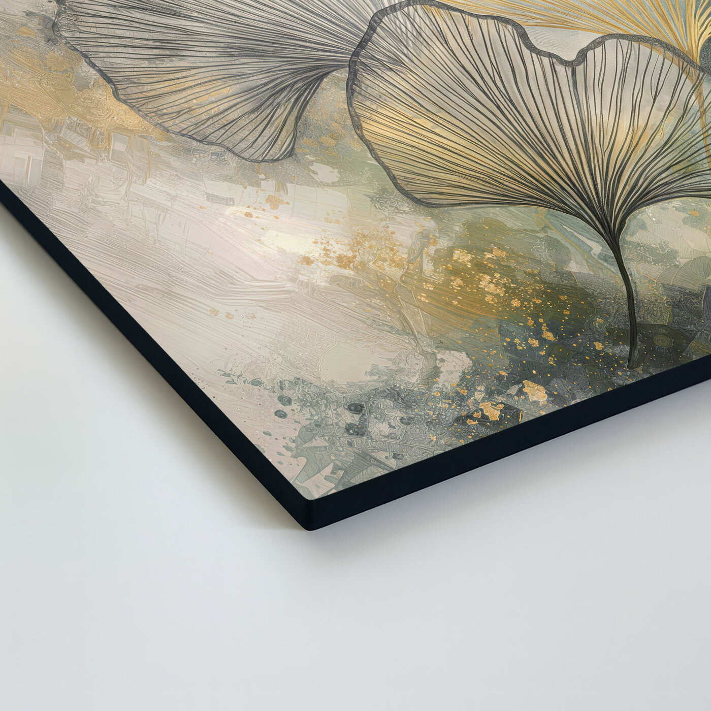 Veľký drevený obraz - Ginko Gold Panorama